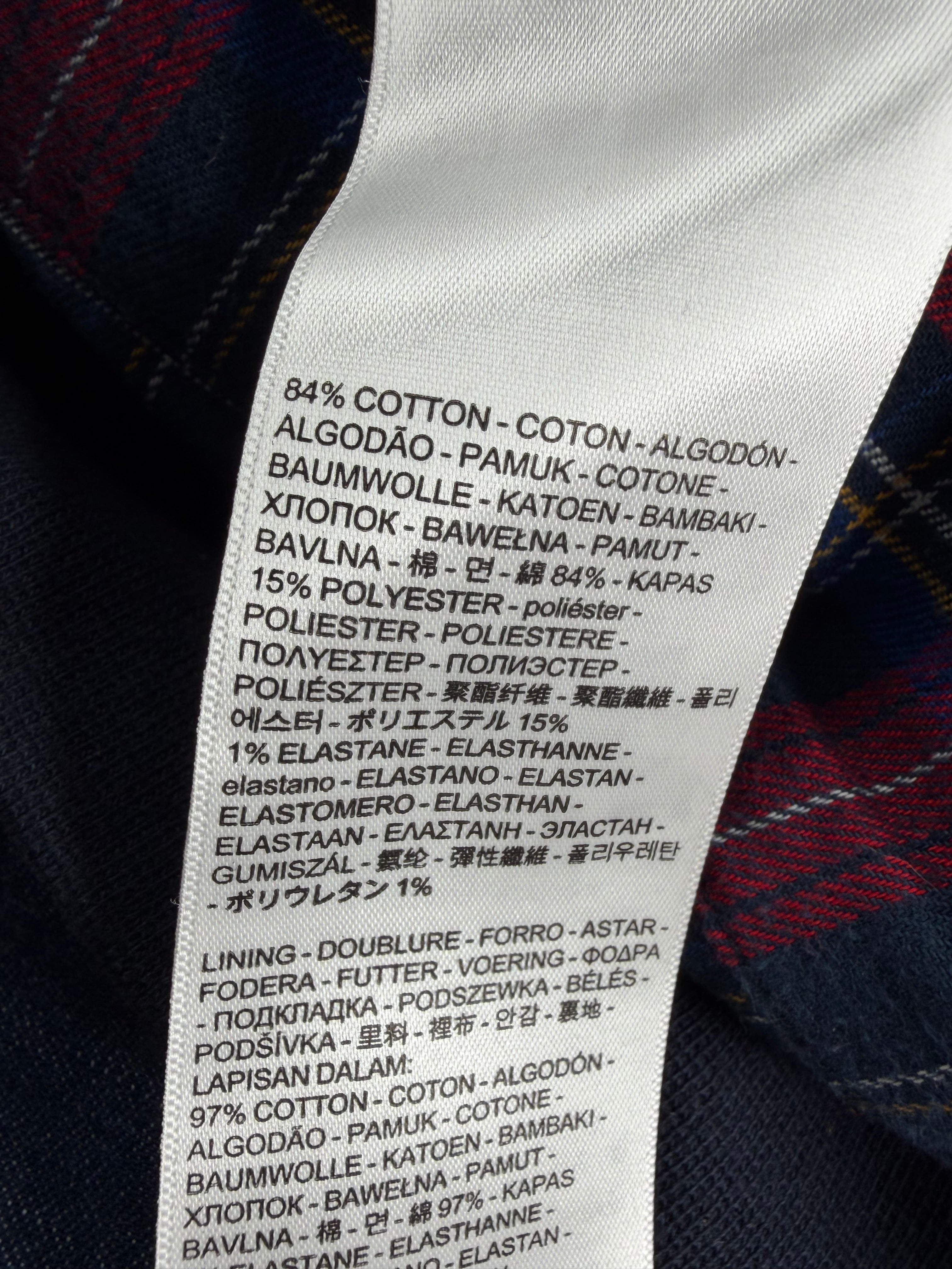 Levi's Dark Blue Tartan Lined Jacket - XL