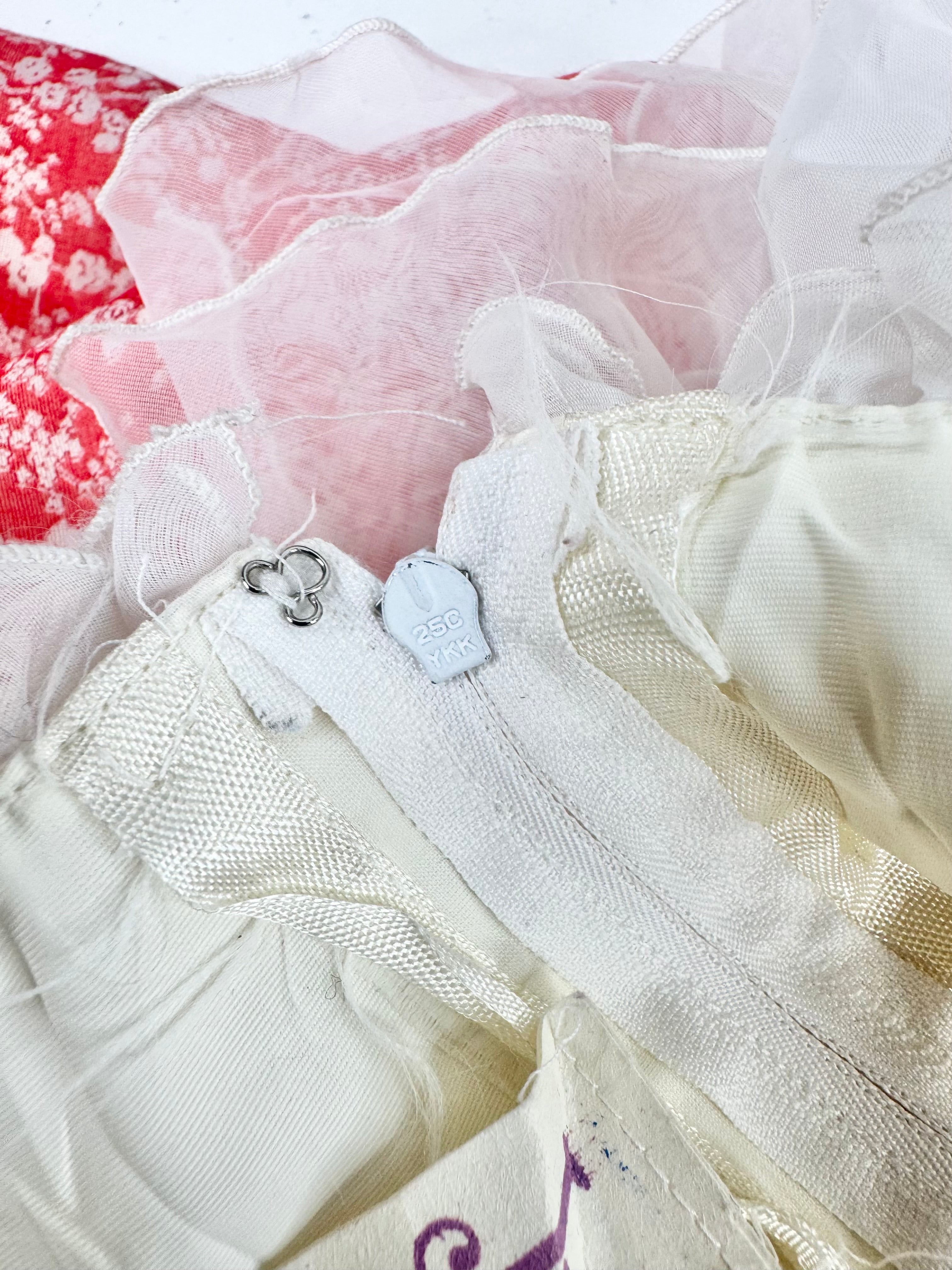 Vintage Strapless Frilled Floral Maxi-Dress - AU6/8