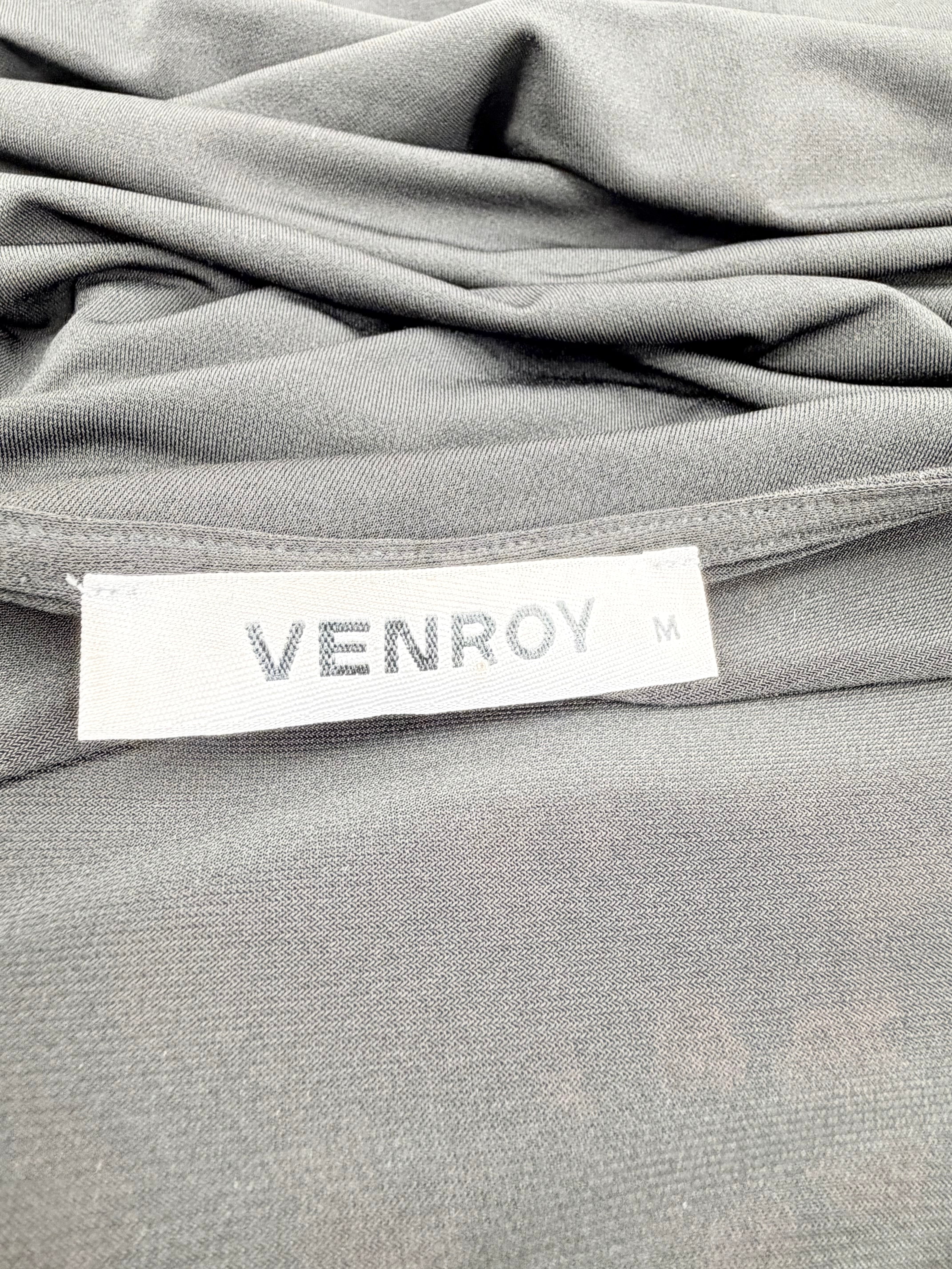 Venroy Black Ruched Drawstring Bodycon Dress - AU10/12
