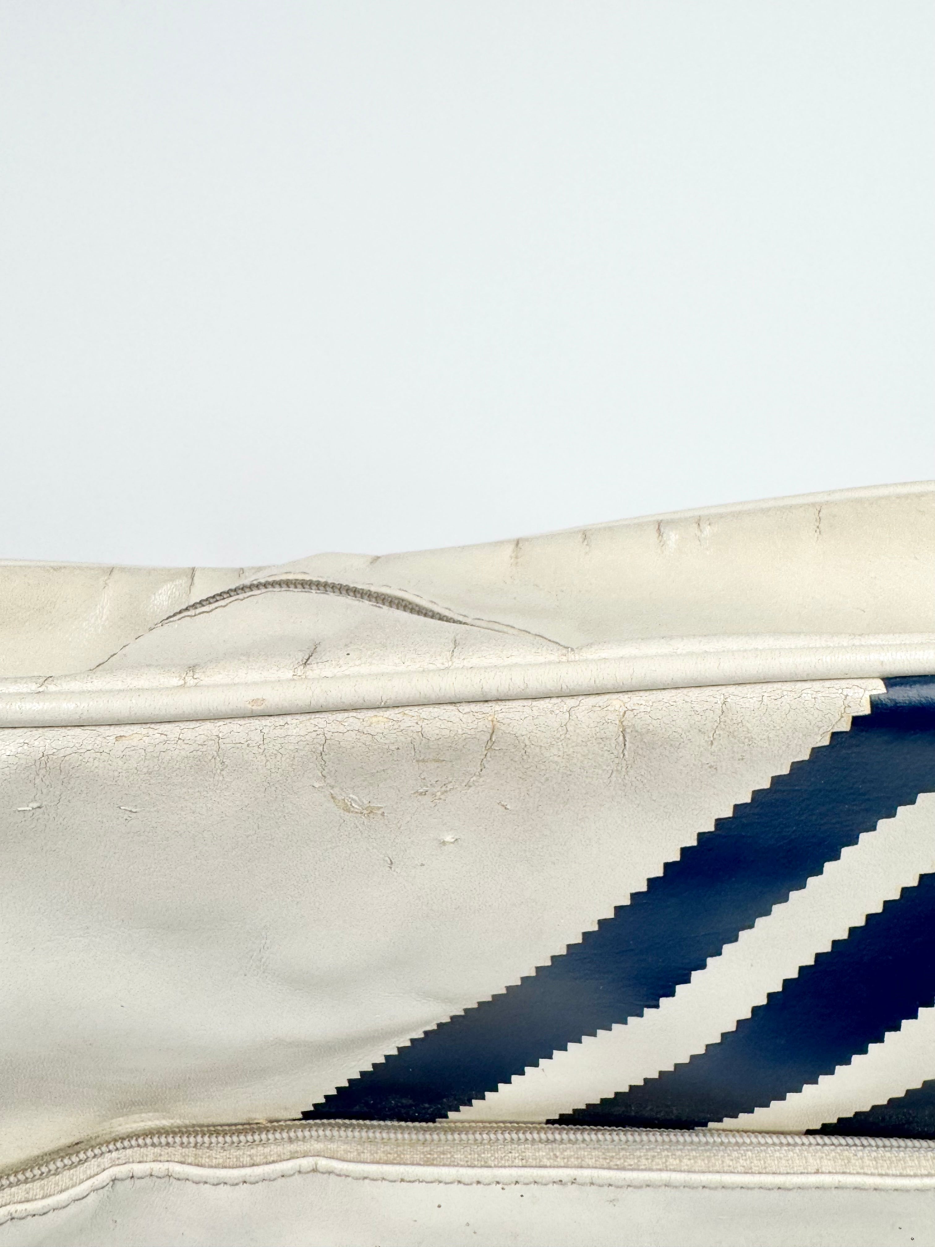 Vintage Adidas Cream Vinyl Bag