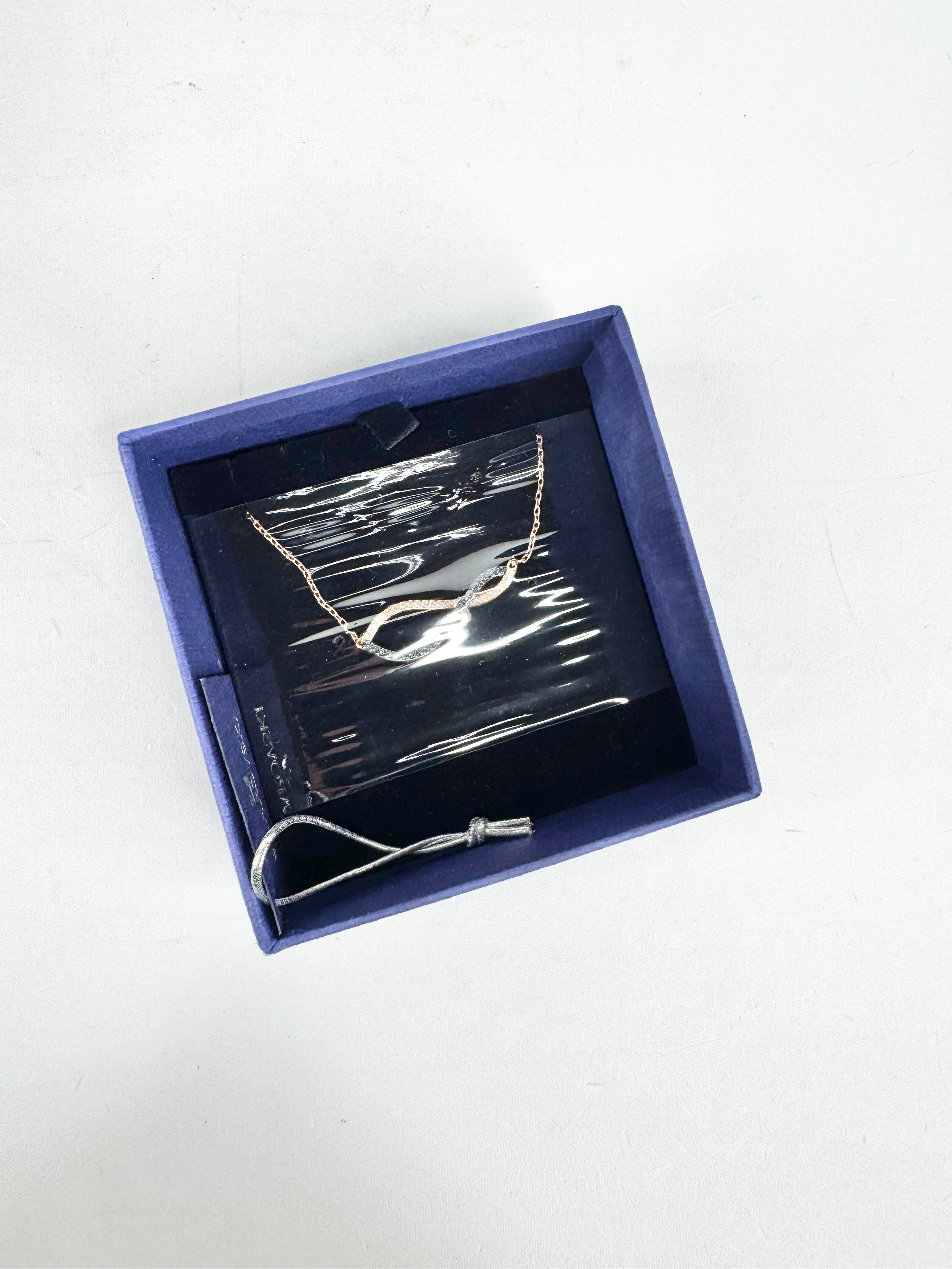 Swarovski 'Lemon' Blue Plated Necklace NWT