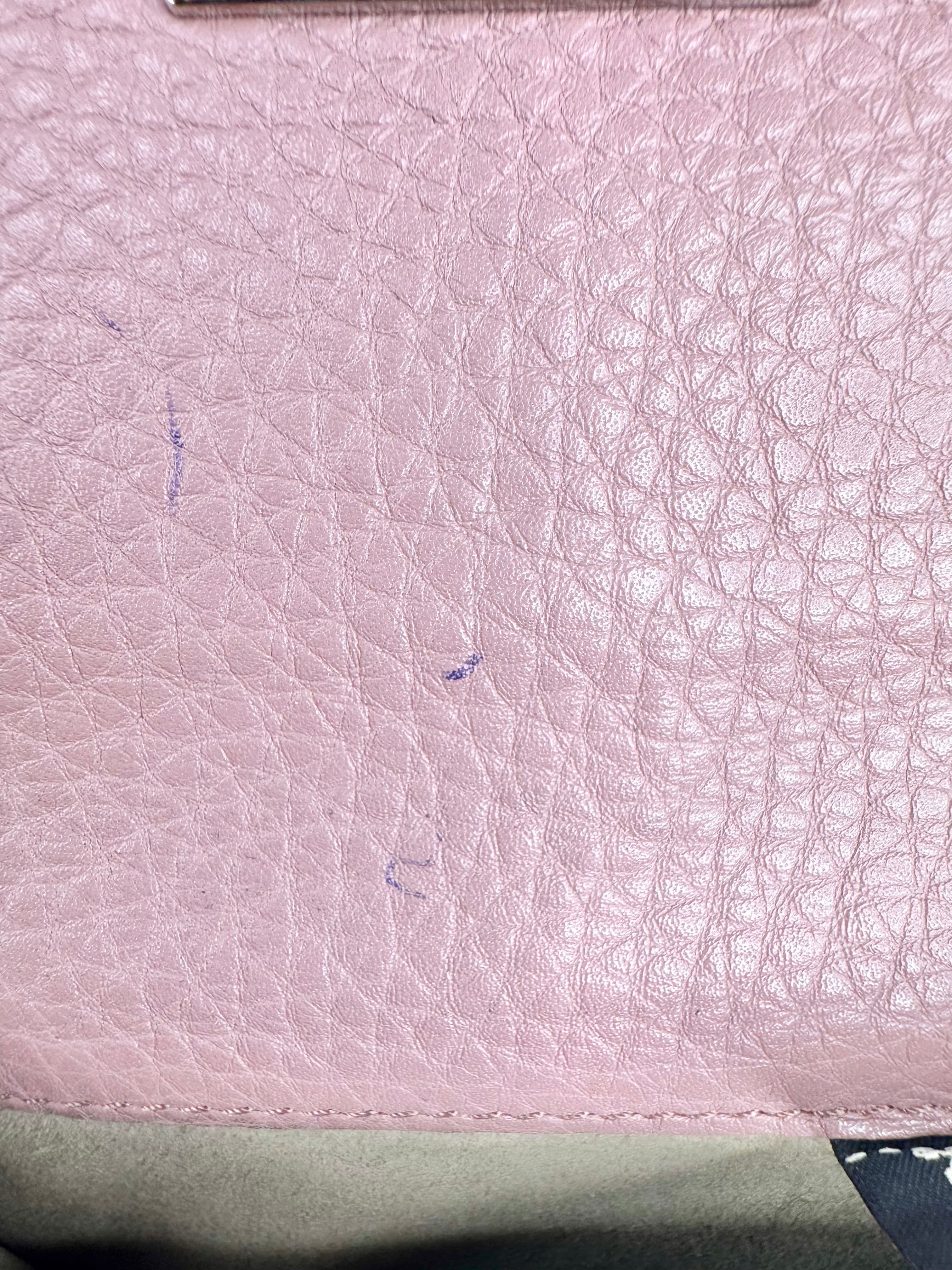 Fendi Blush Pink Peekapoo Tri-Fold Calf Leather Wallet