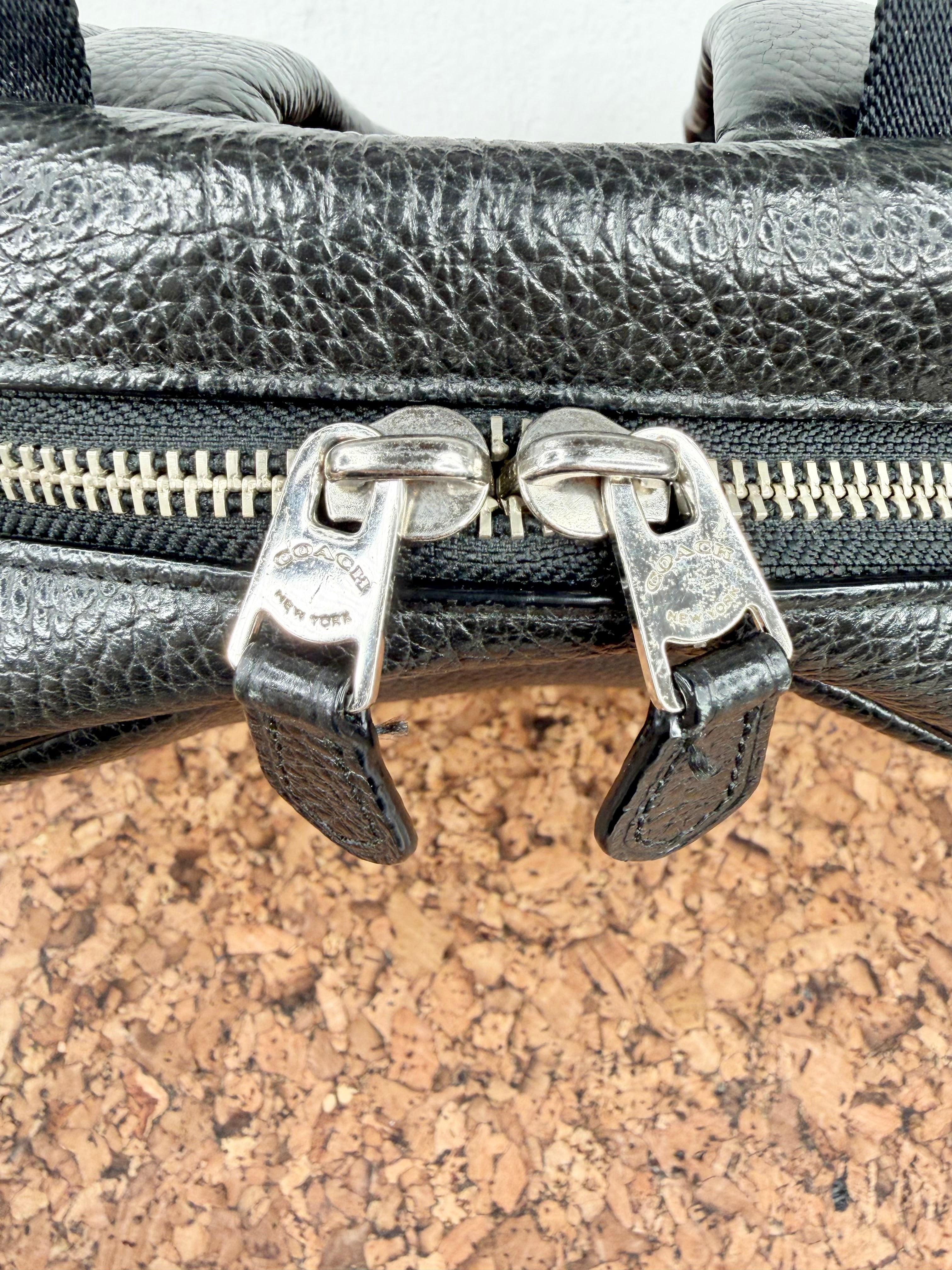 Coach 'Hamilton' Black Leather Backpack