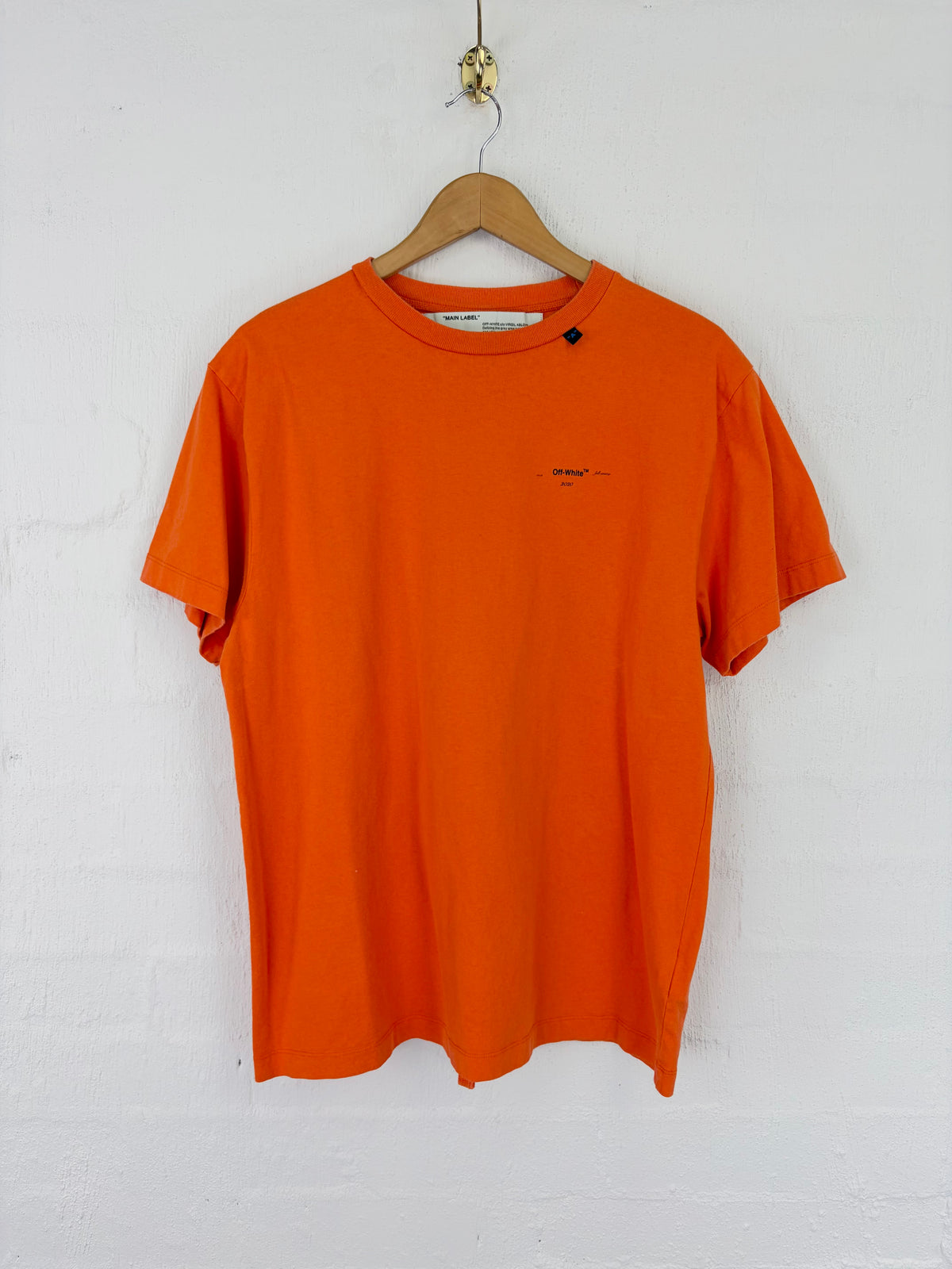Off-White Tangerine Abstract Arrows Cotton T-Shirt - XXS