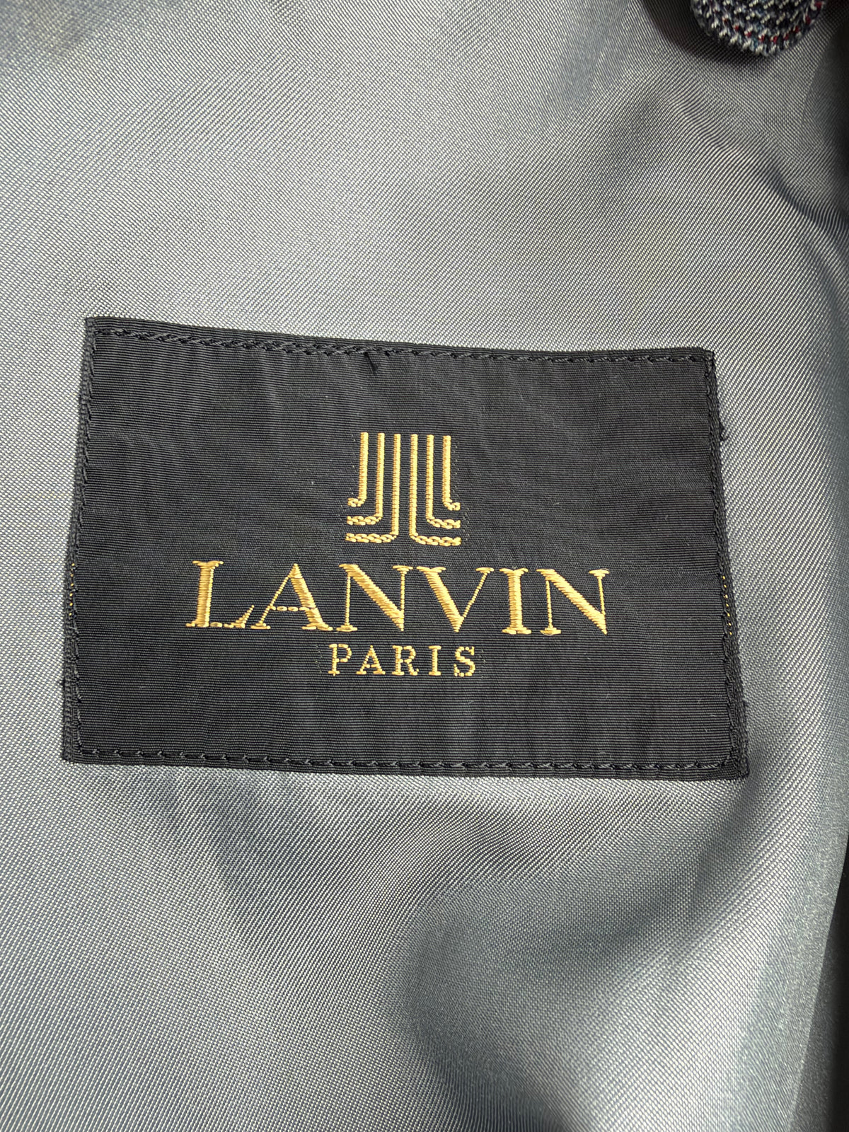 Vintage 90s Lanvin Grey Woven Coat - AU10/12