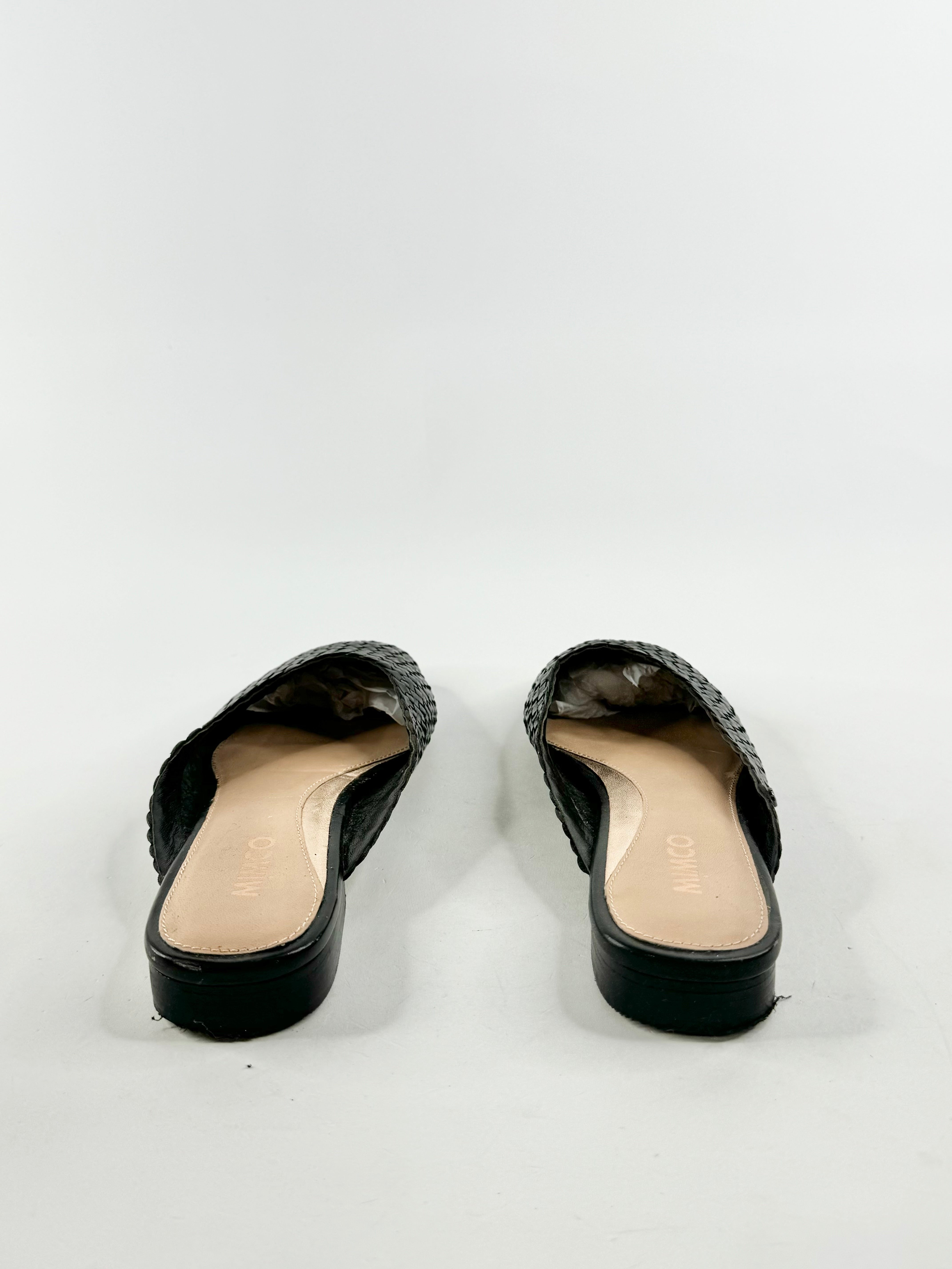 Mimco Black Woven Flat Mules - EU38