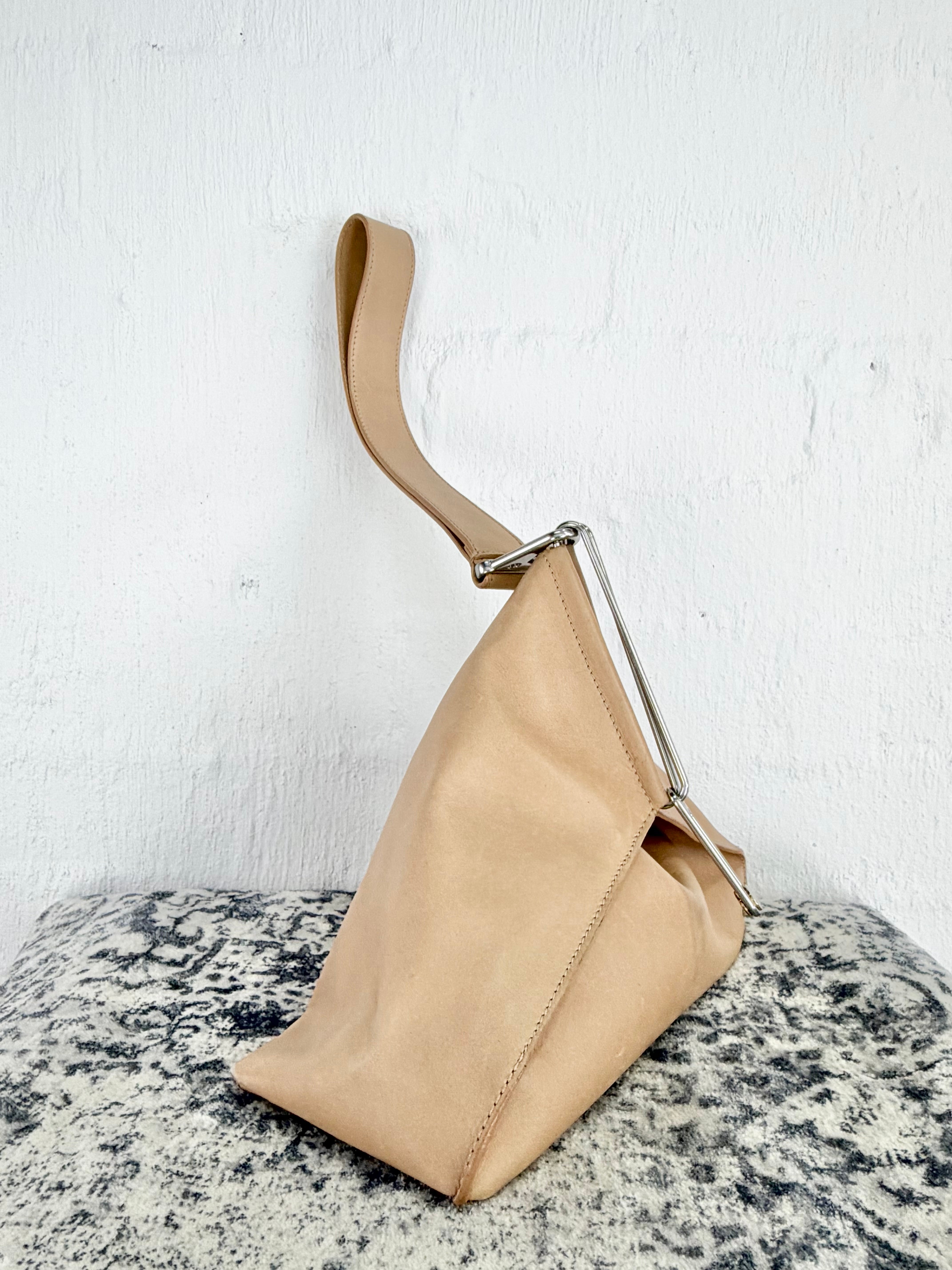 Dion Lee Beige Geometric Clutch/Wristlet