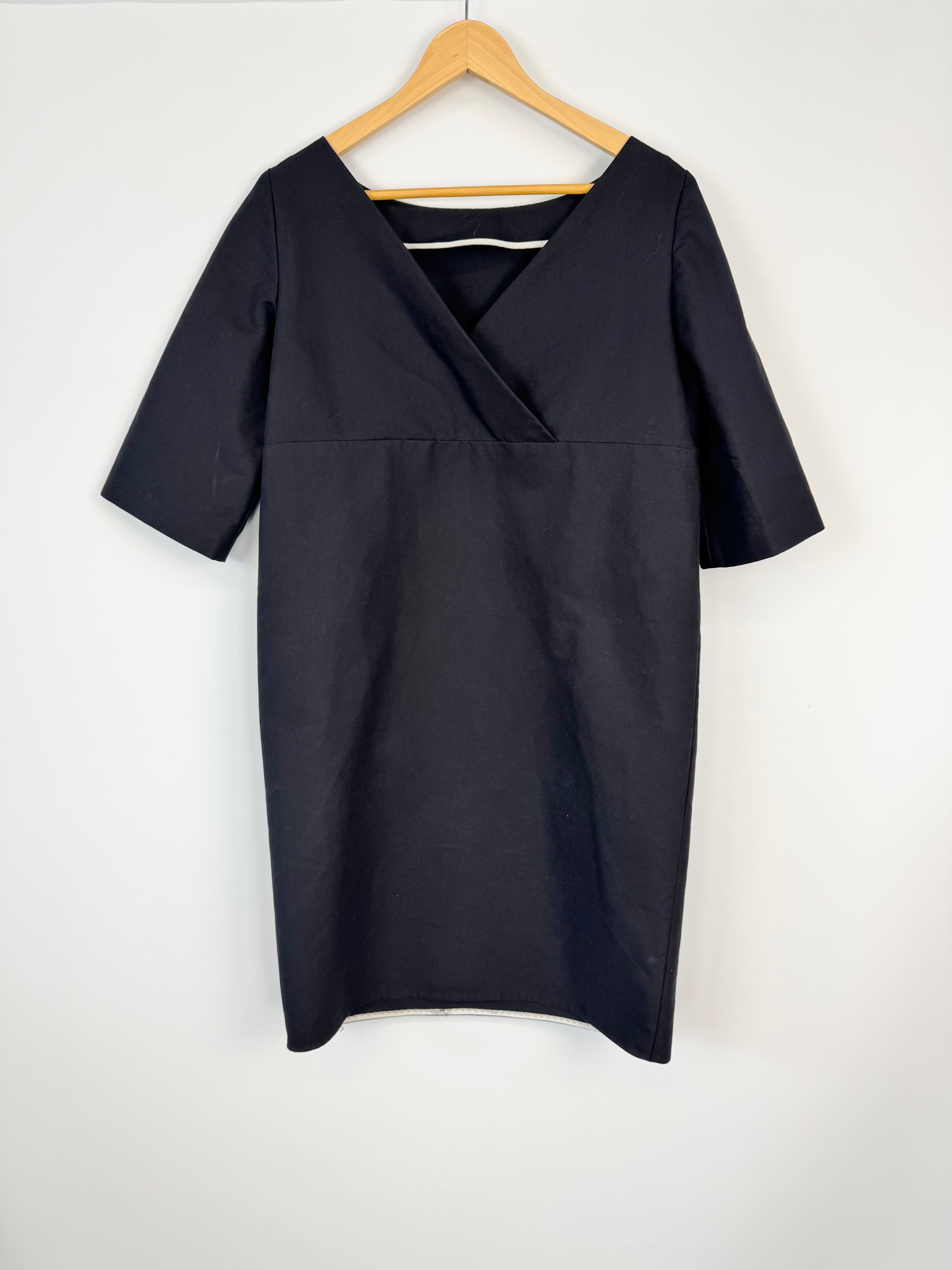Sofie D’hoore Black Minimalist Shift Dress - AU8/10