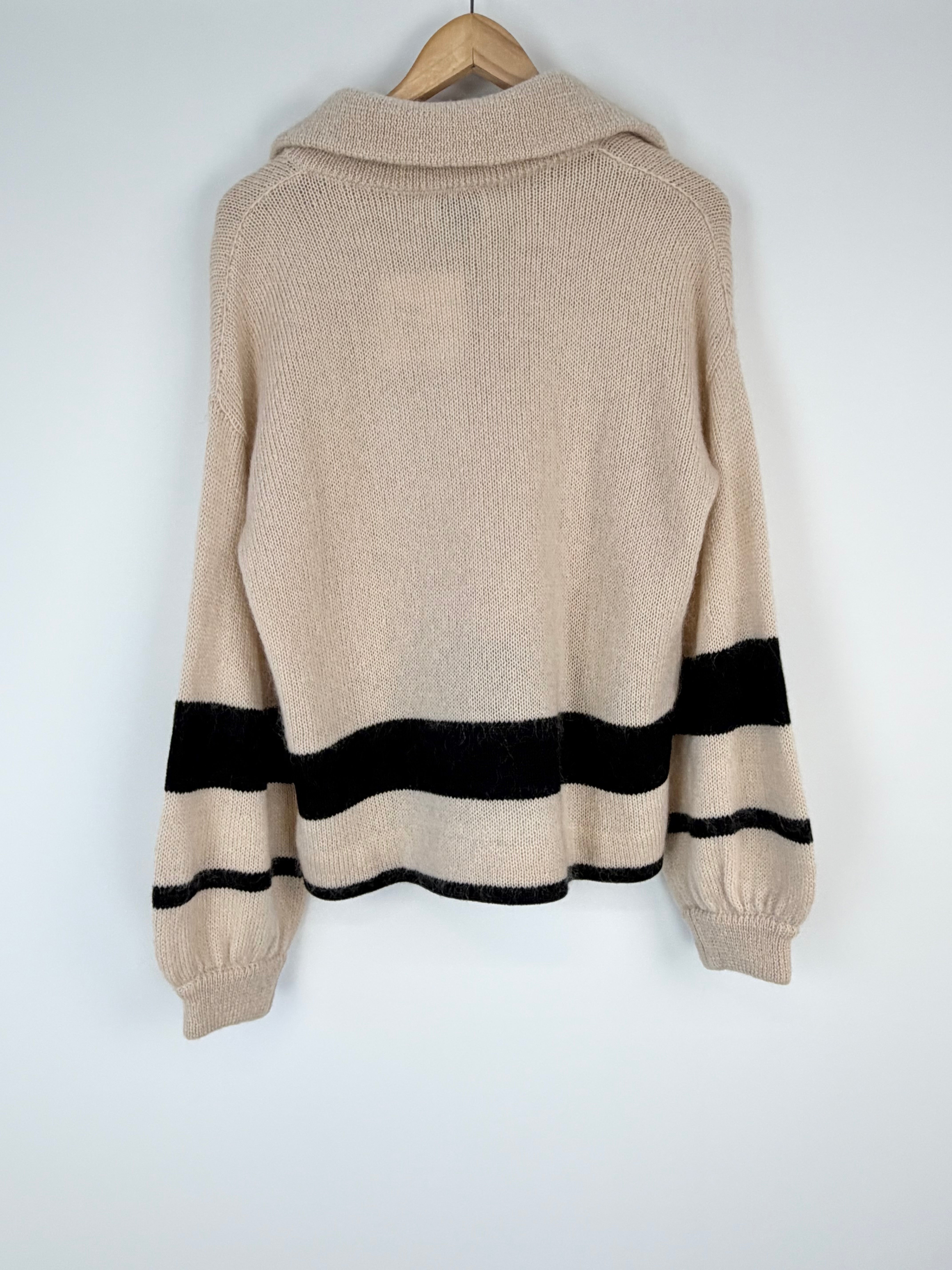 Onefifteen x BEYOND the RADAR Peach Stripe Detail Knitted Jumper NWT - AU12