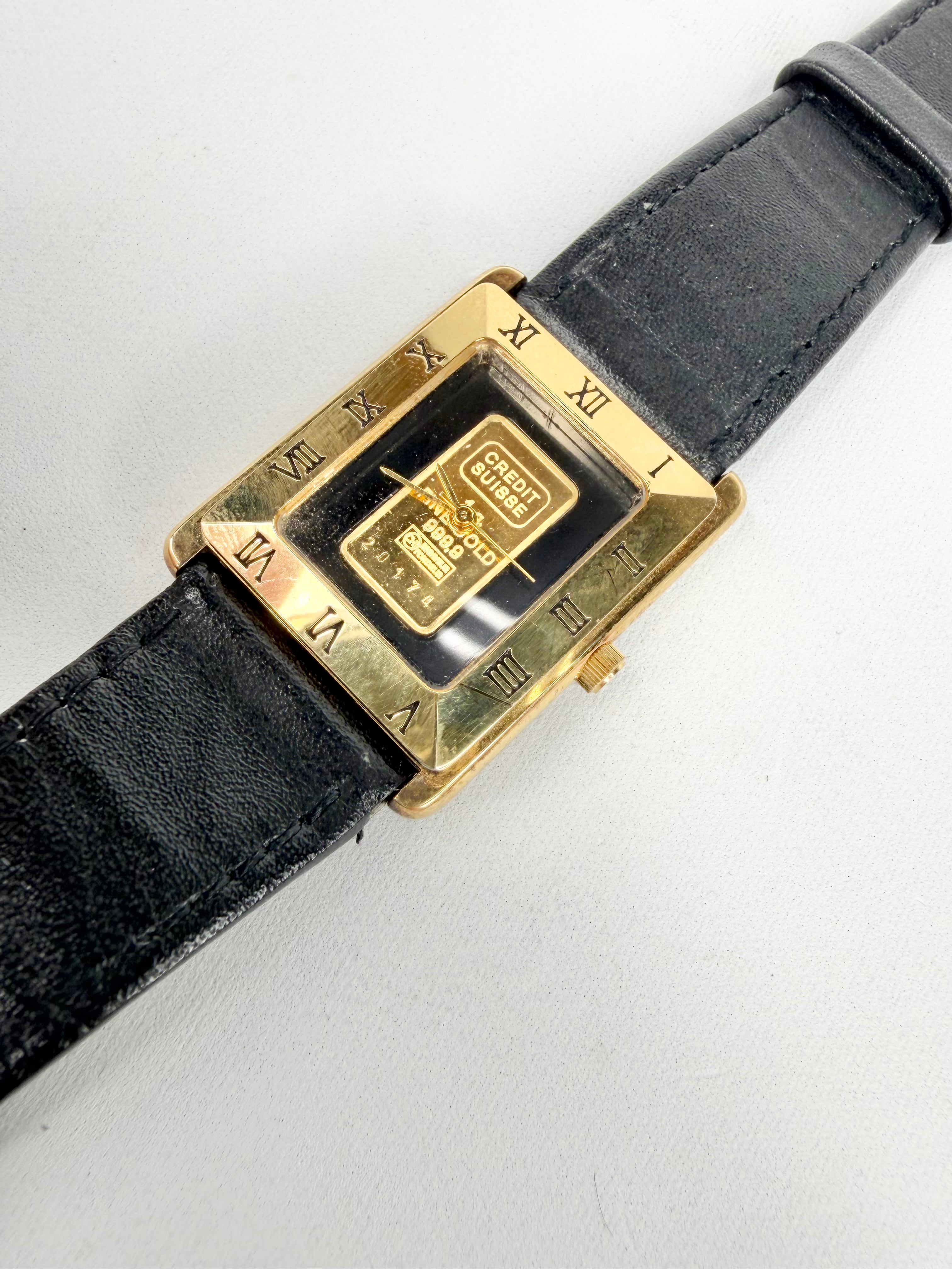 Credit Suisse Quartz 1-gram .999 Fine Gold Inglot Bar Watch