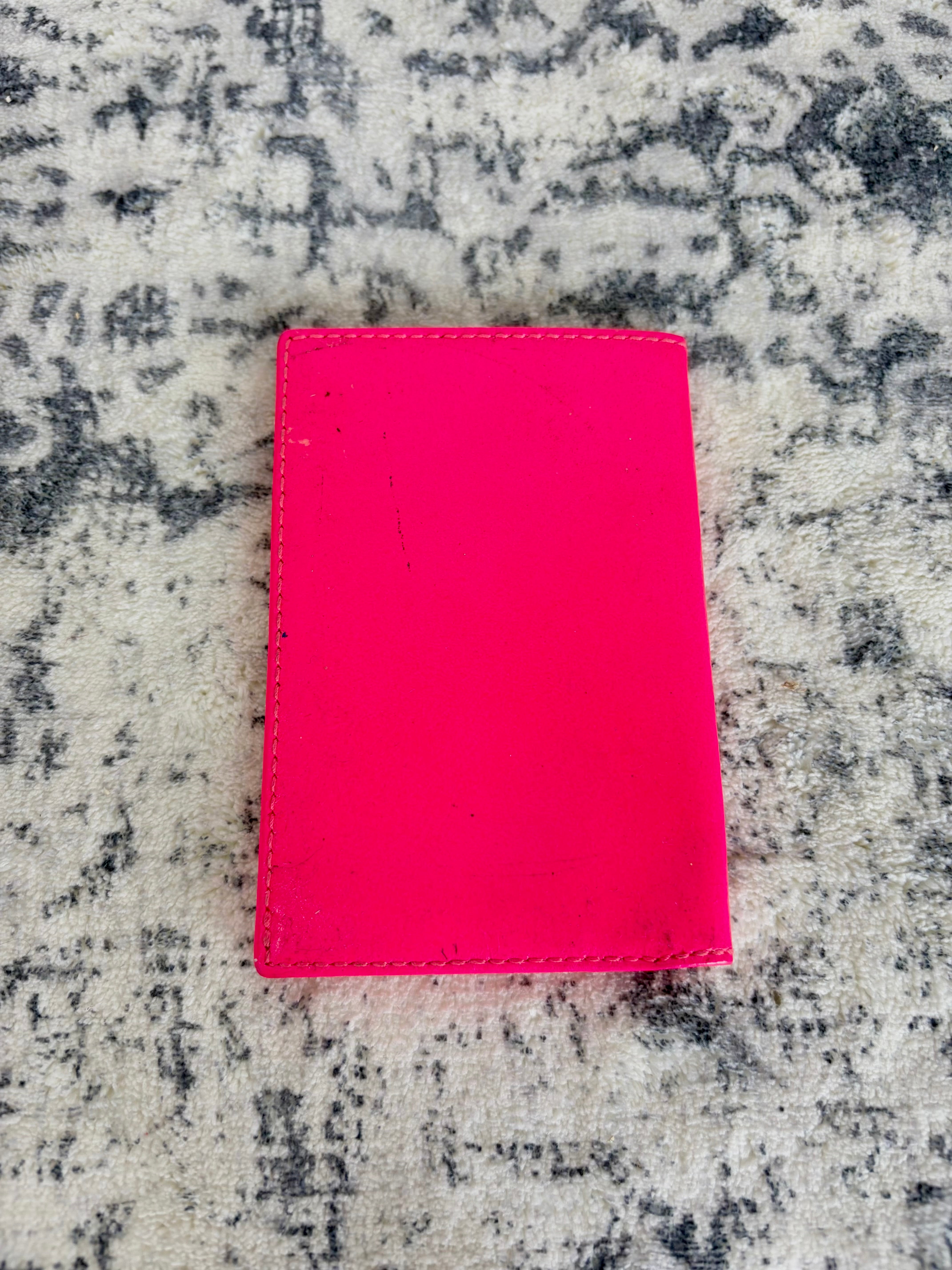 Comme des Garçons Super Fluo Neon Pink Folded Wallet