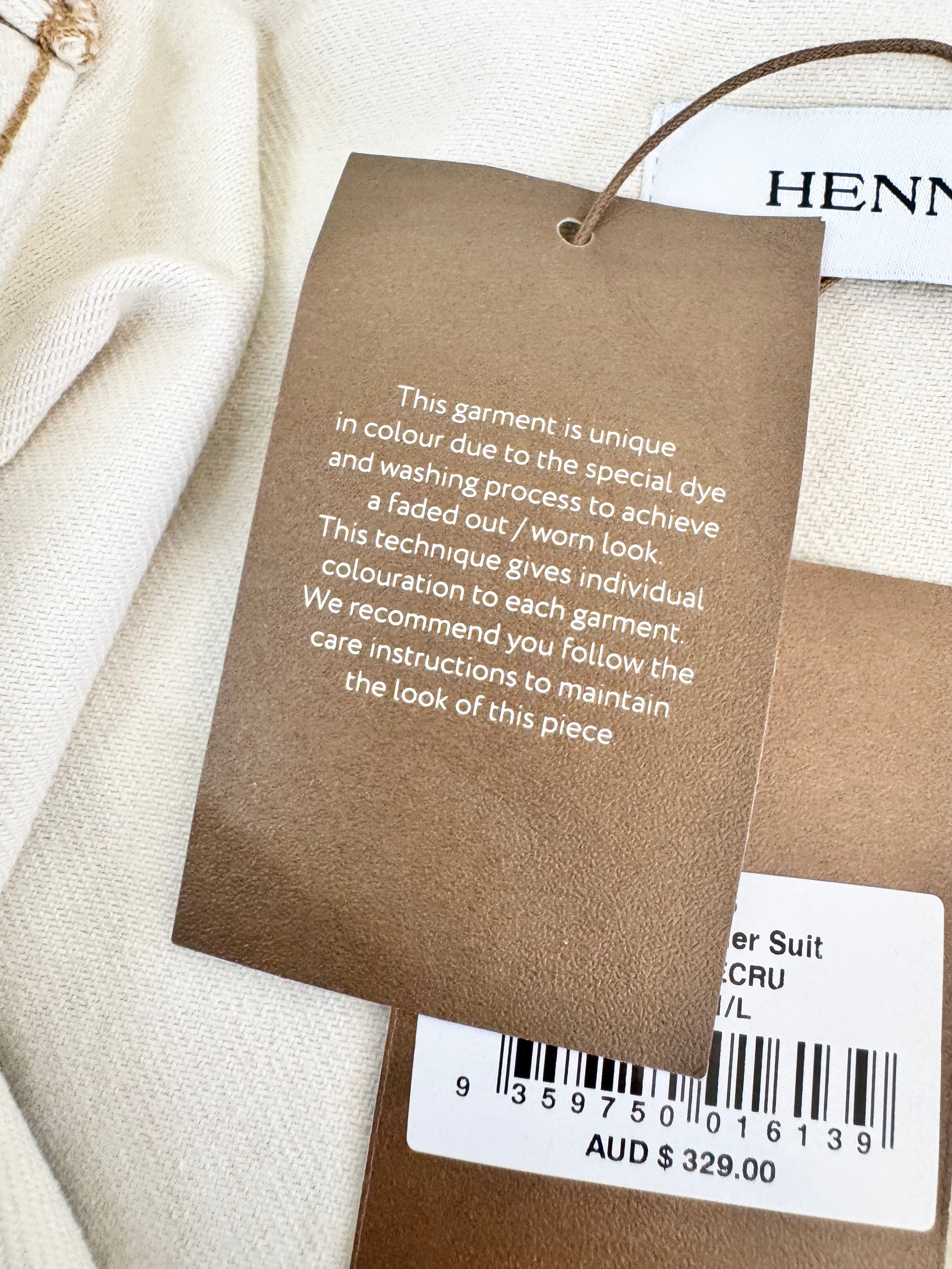 Henne Ecru 'Rolando' Boiler Suit - AU10/12