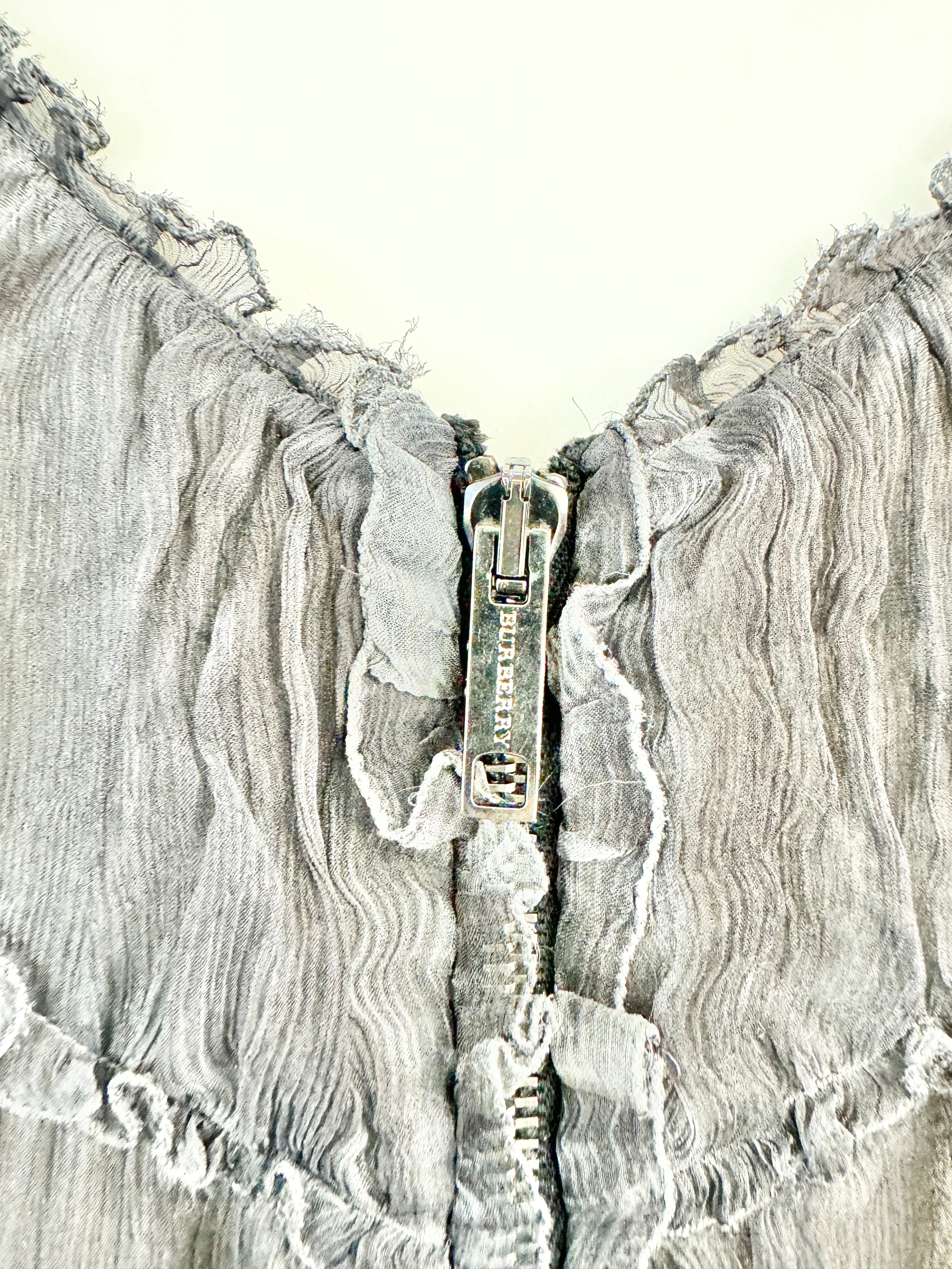 Vintage Burberry Grey Silk BabyDoll Dress - AU10