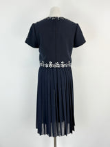 Mikael Aghal Black Mirror-Embellished Midi Dress - AU8