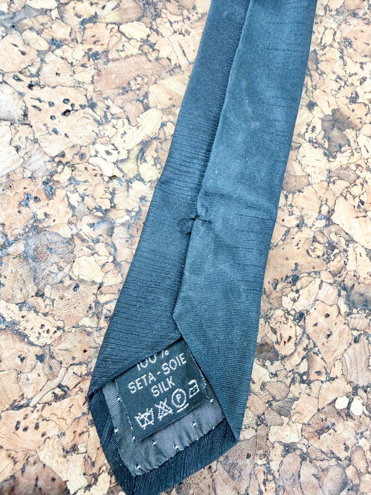 Vintage Gianni Versace Black Medusa Head Embellished Tie