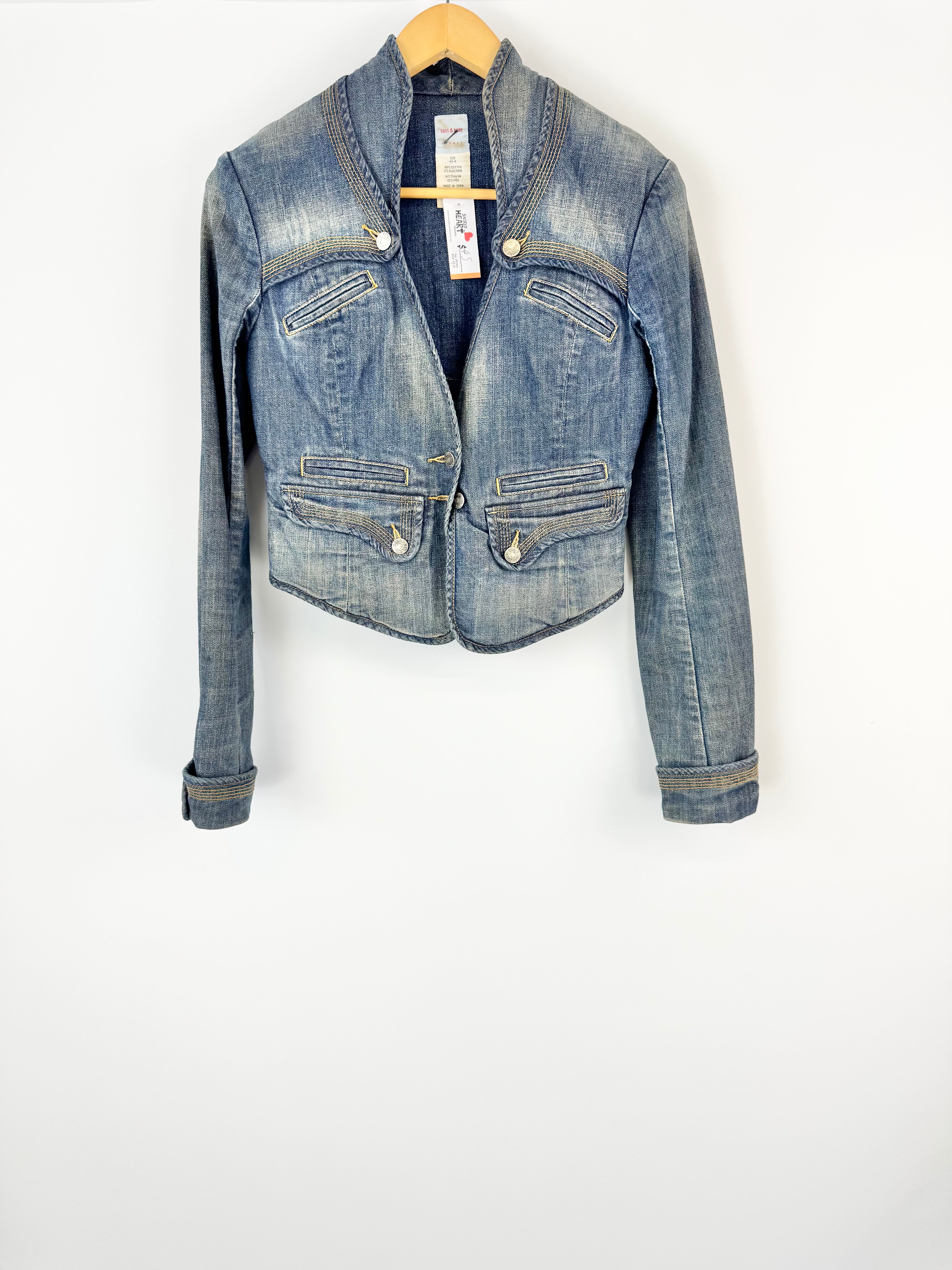 Vintage Sass & Bide Denim Jacket - AU8/10