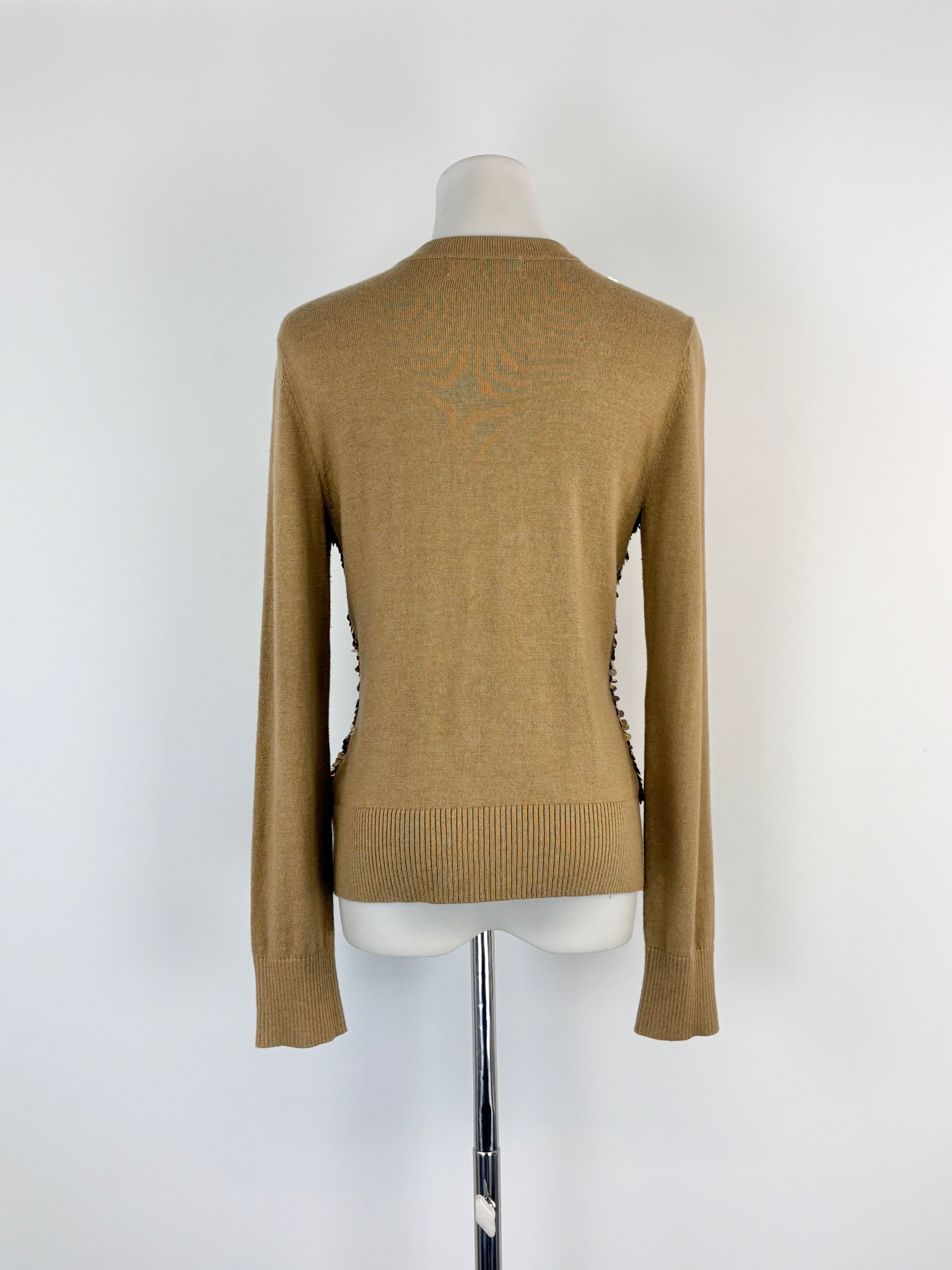 Michael by Michael Kors Gold Sequined Cardigan - AU8