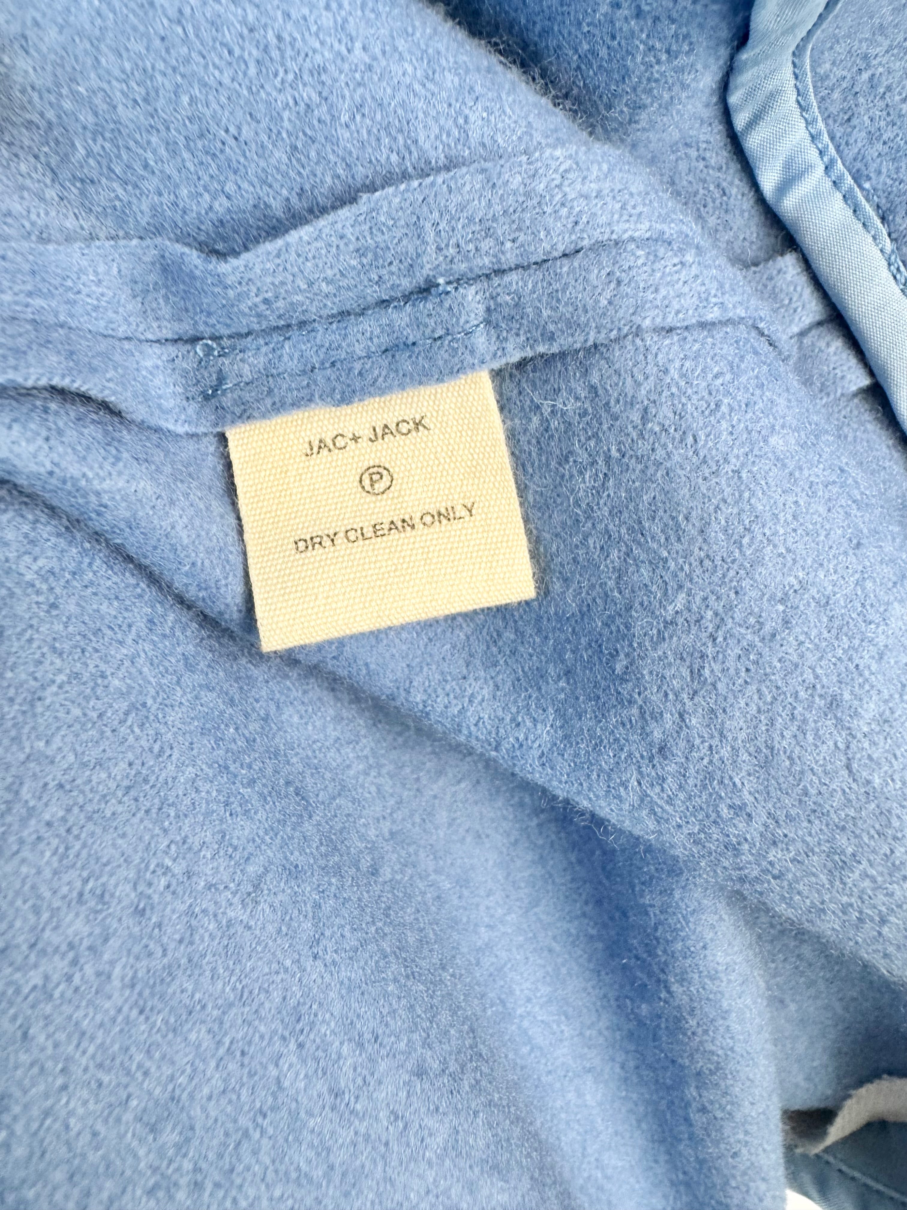 Jac + Jack Powder Blue Wool Longline Coat - AU10