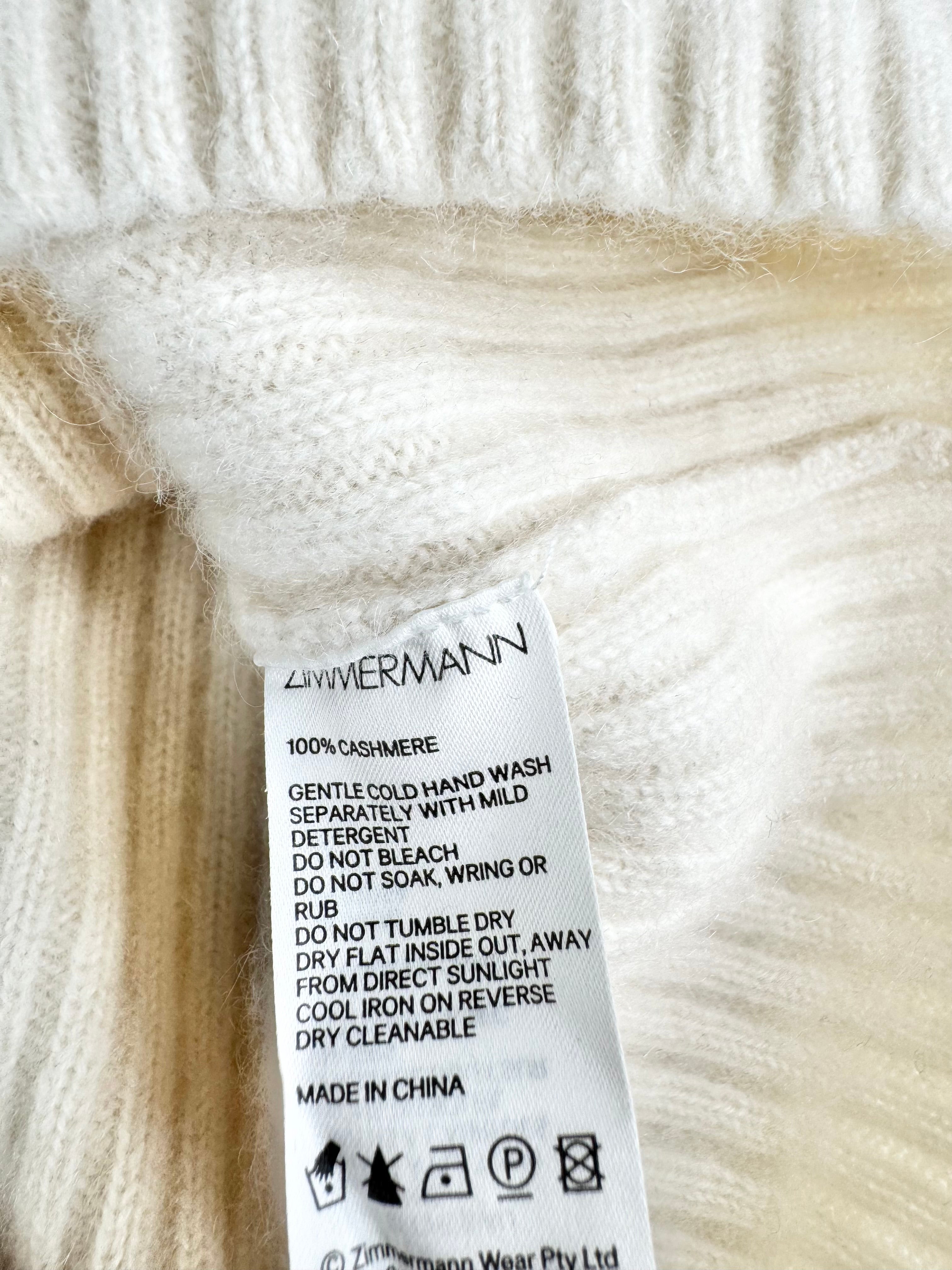 Zimmermann Meringue Cashmere Jumper - AU6/8