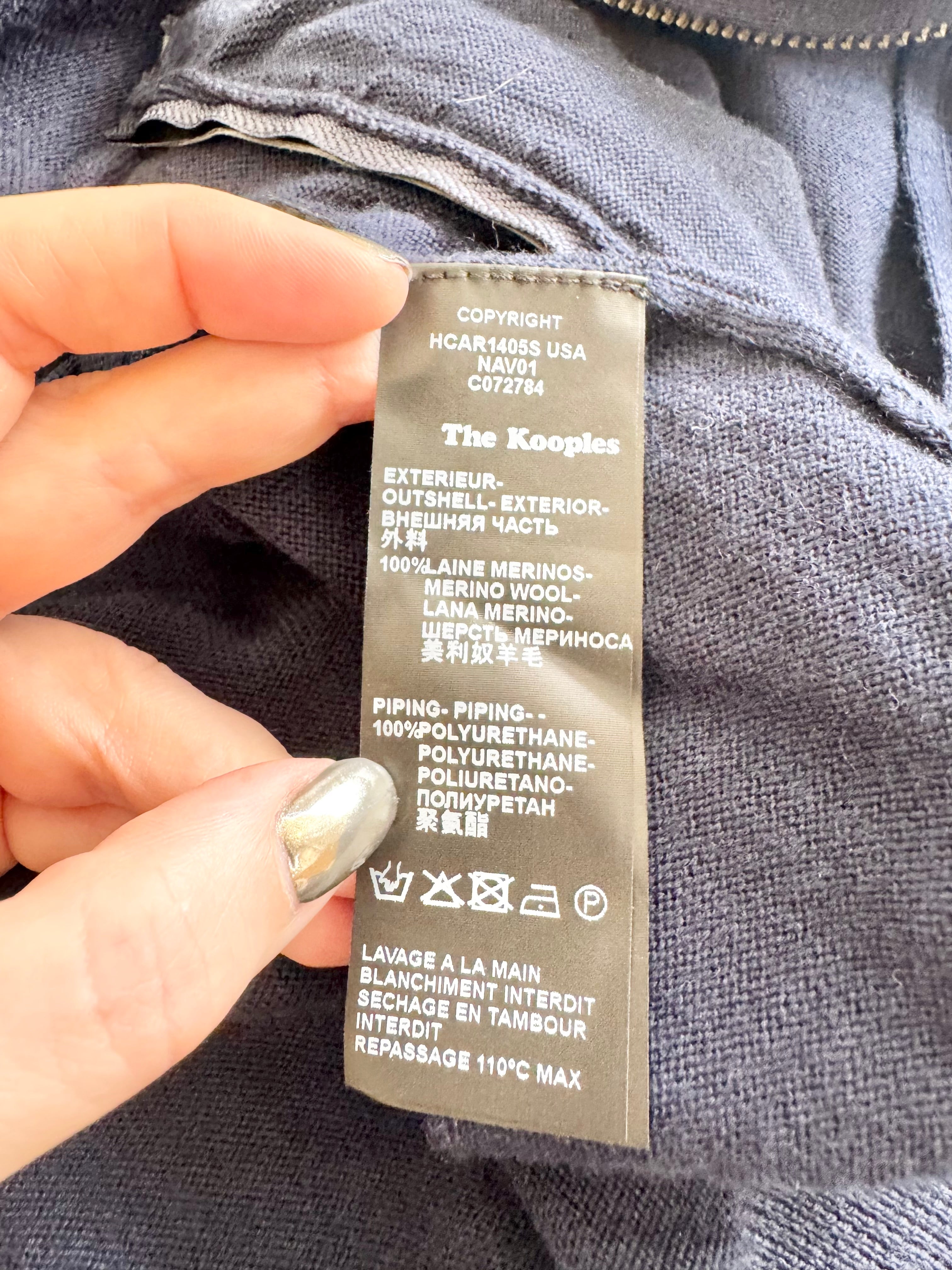 The Kooples Sport Dark Blue Merino Jumper - L