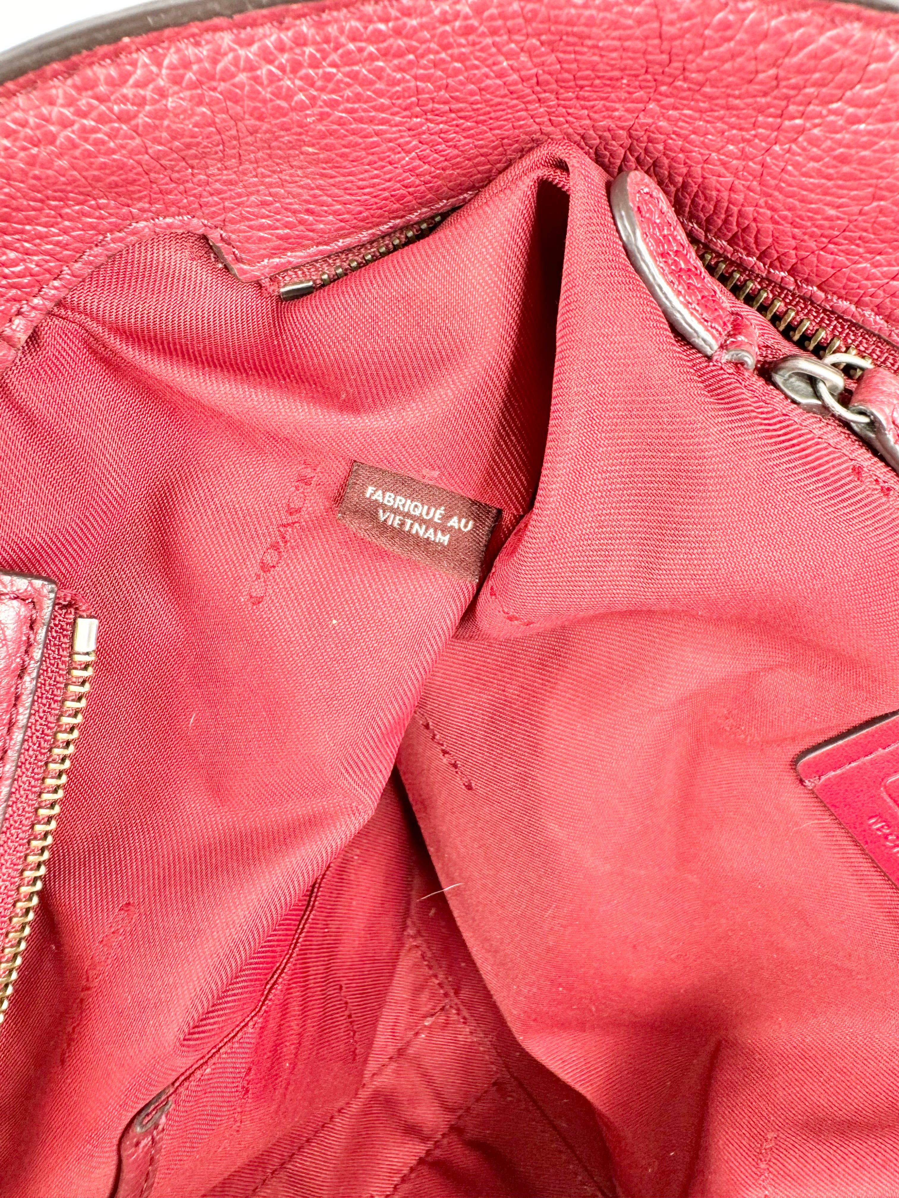 Coach Oxblood Grained Leather Tote