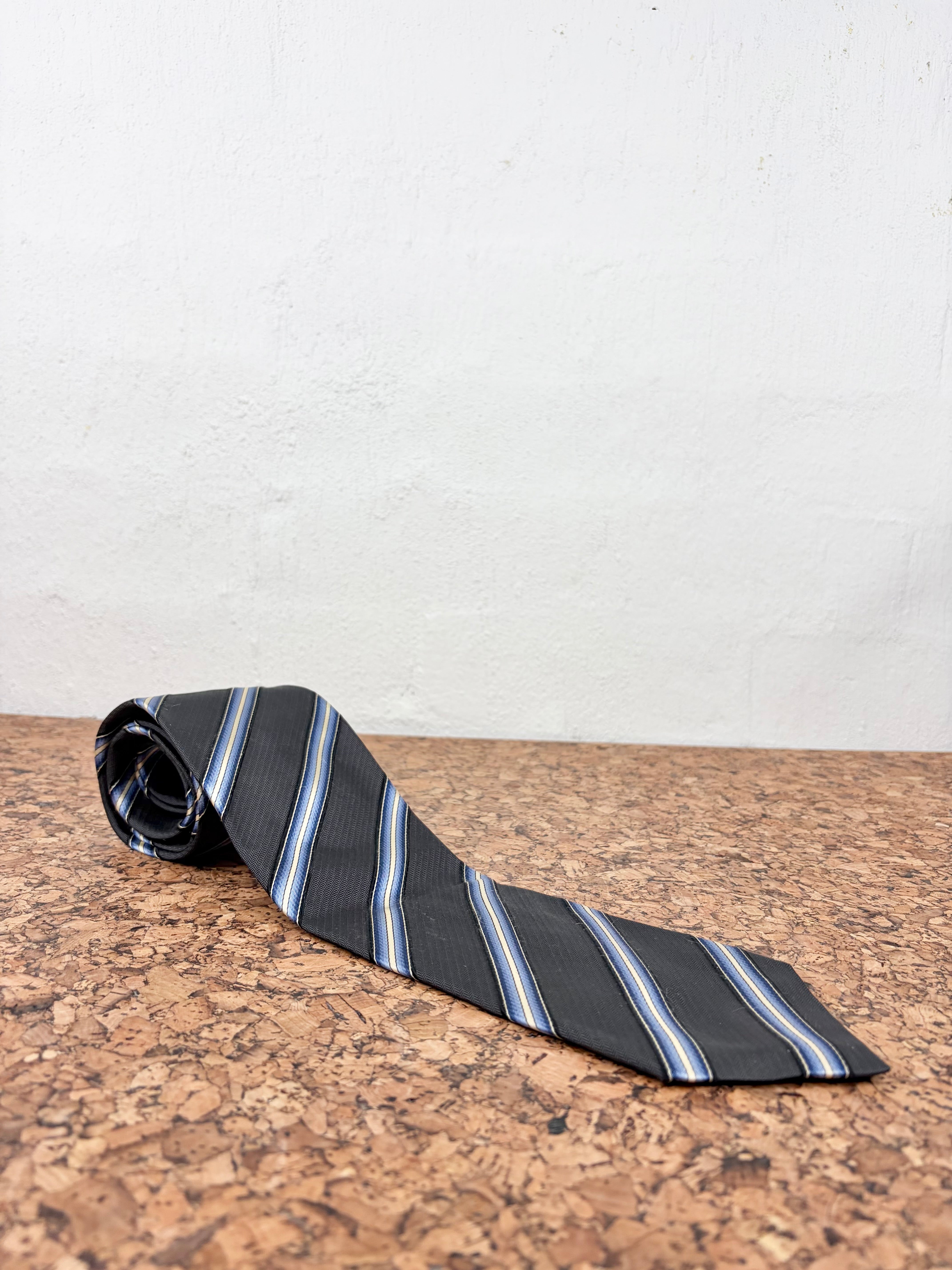 Pal Zileri Slate, Blue and Yellow Stripe Tie