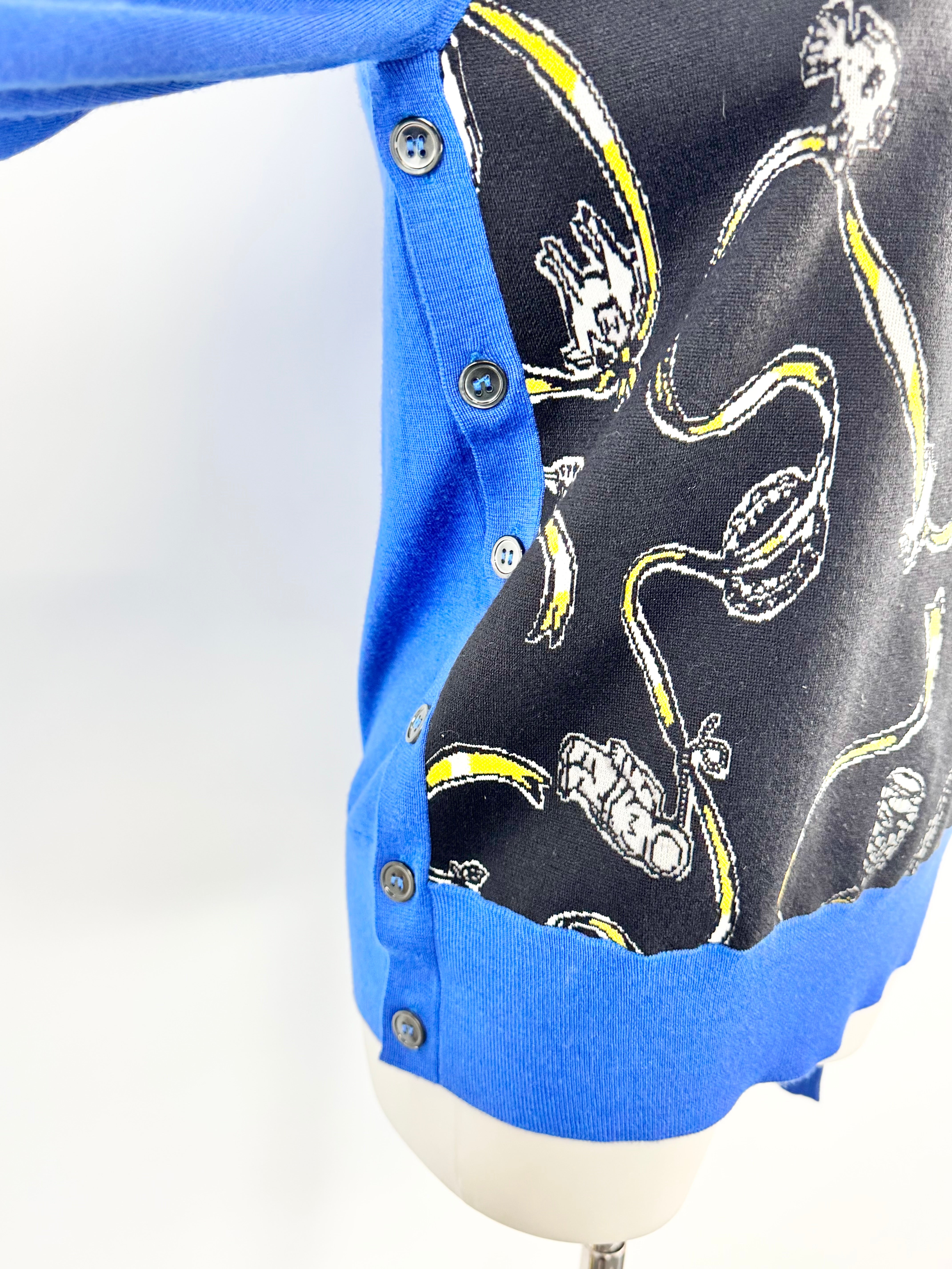 Marni x Frank Navin Electric Blue Chain Print Jumper - AU8/10