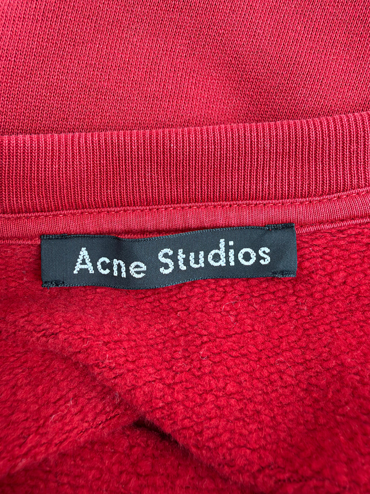 Acne Studios Red Cotton 'Fairview Face' Sweater - AU4/6
