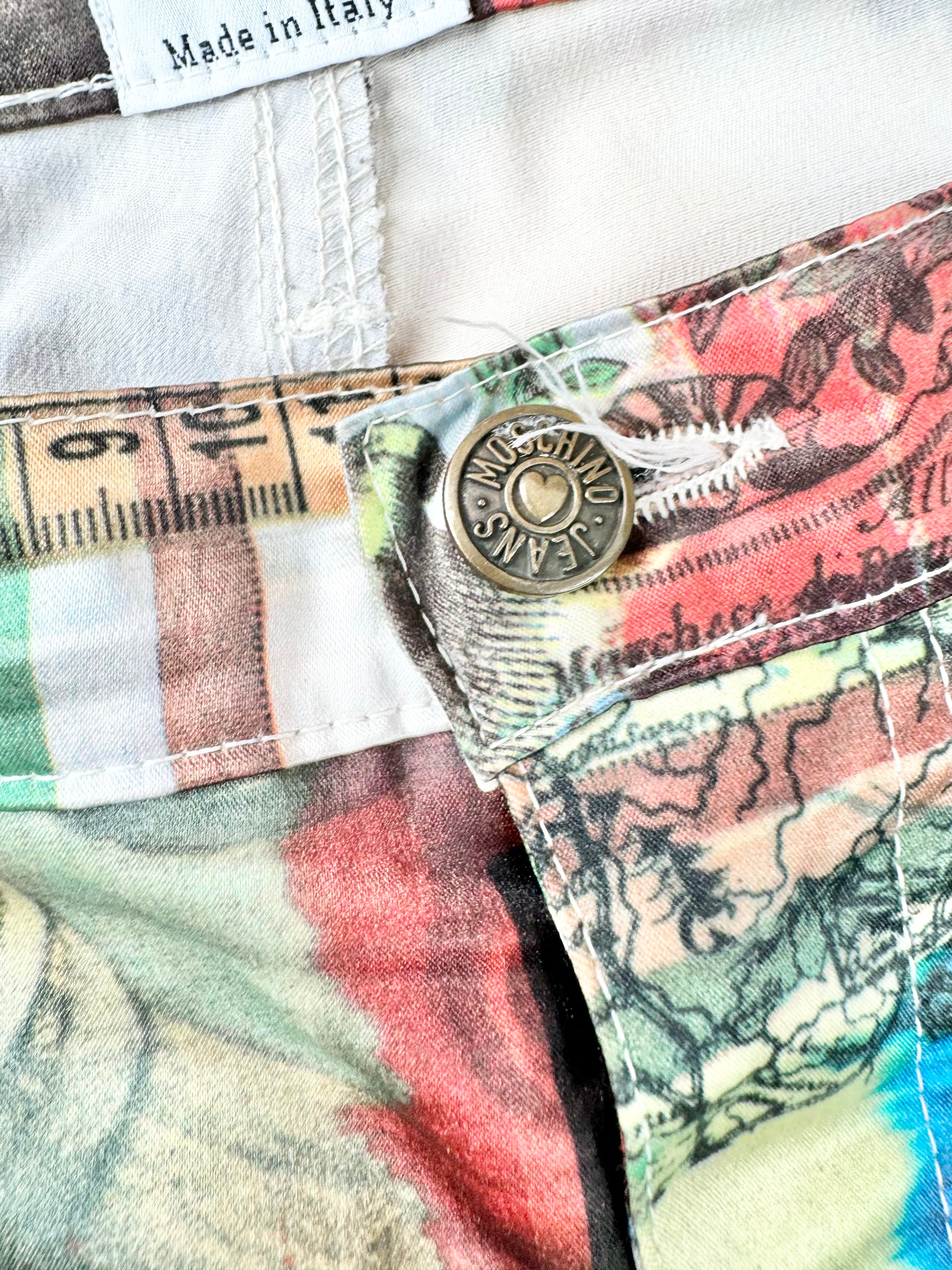 Vintage Moschino Graphic Print Pattern Jeans - 33