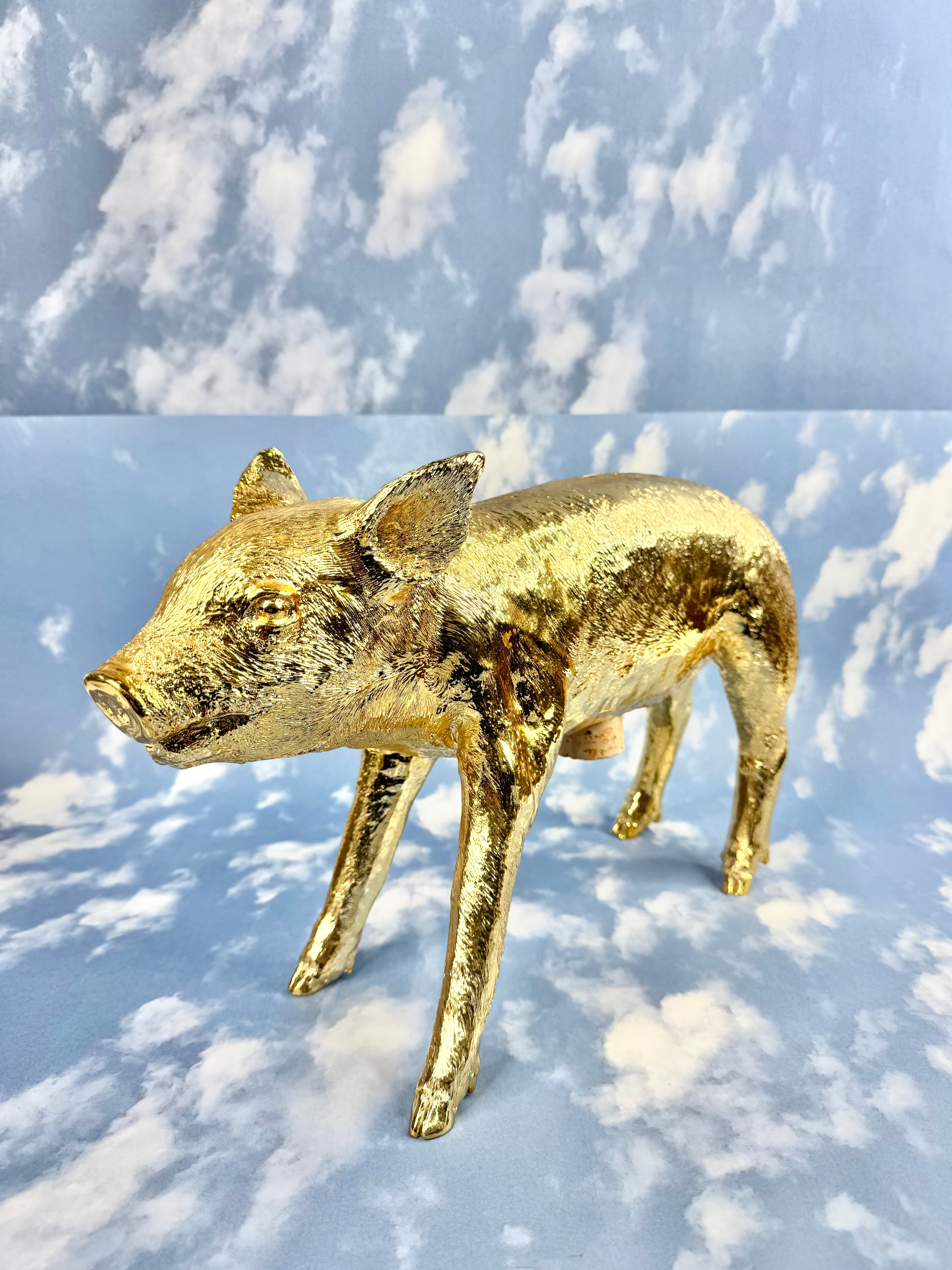 Harry Allen for Areaware Gold Chrome Piggy Bank