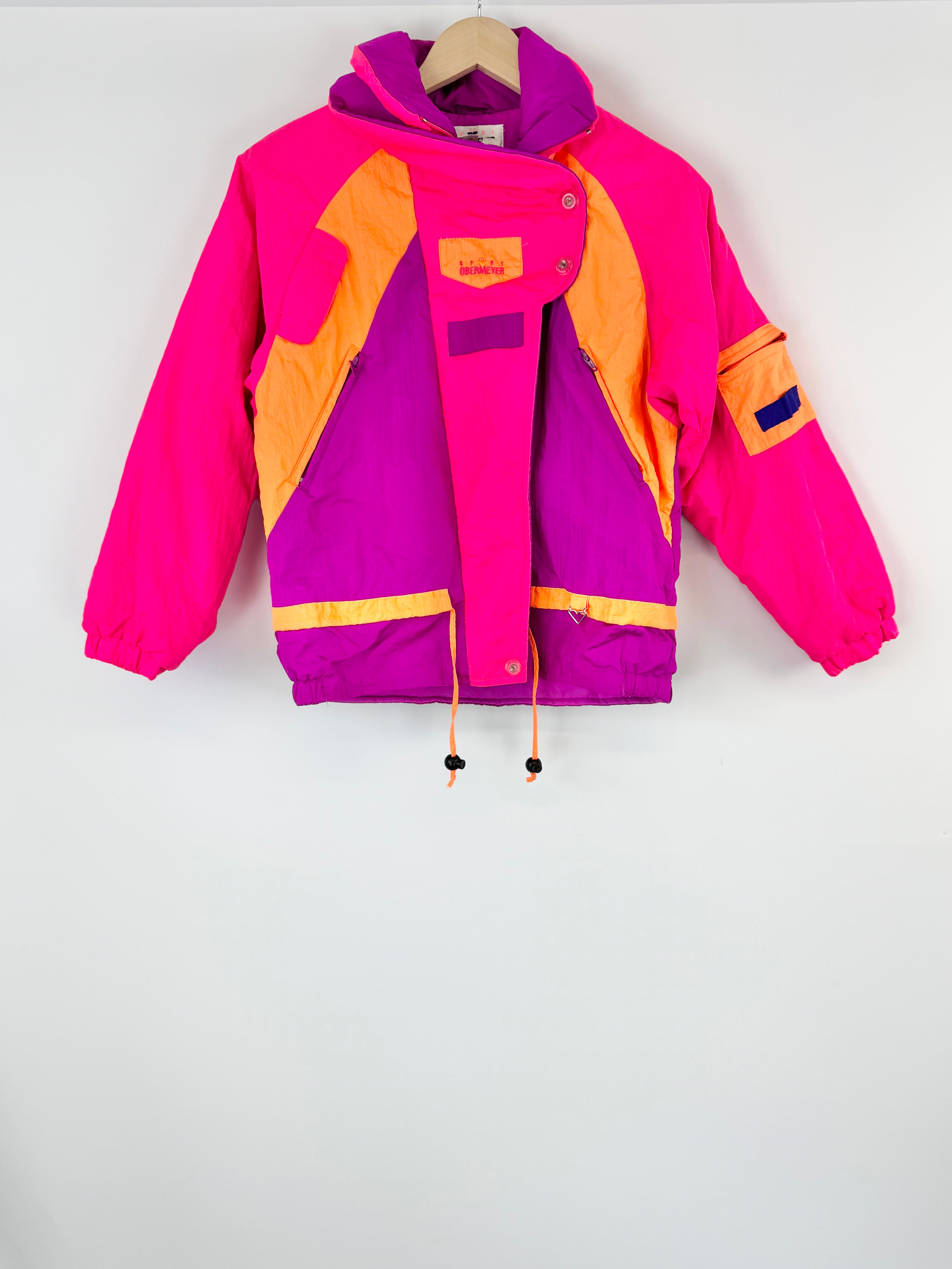 Obermeyer Bright Pink Orange and Purple Waterproof Parker - Child 10