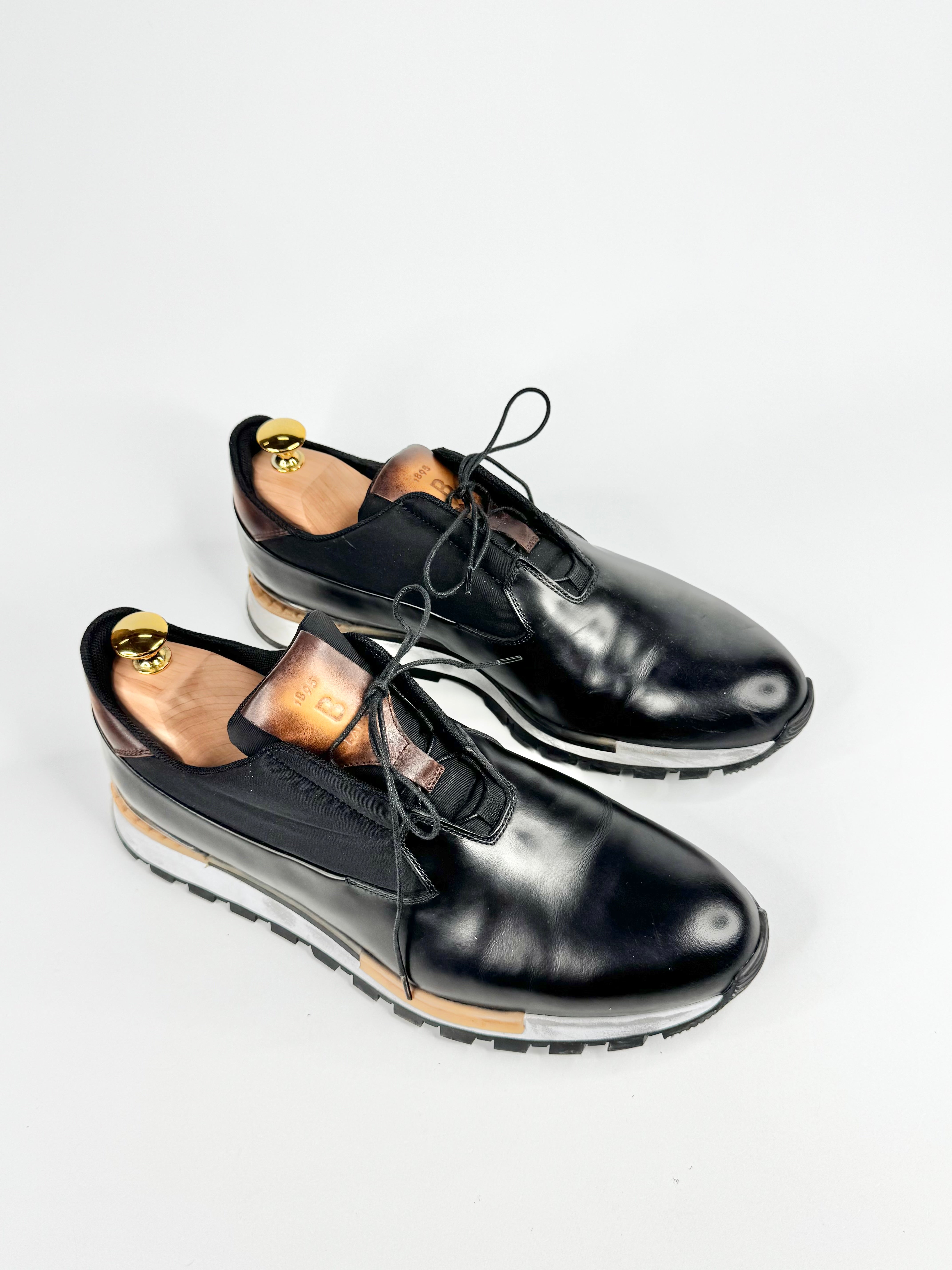 Berluti Black 'Fast Track' Leather Sneakers - EU43.5
