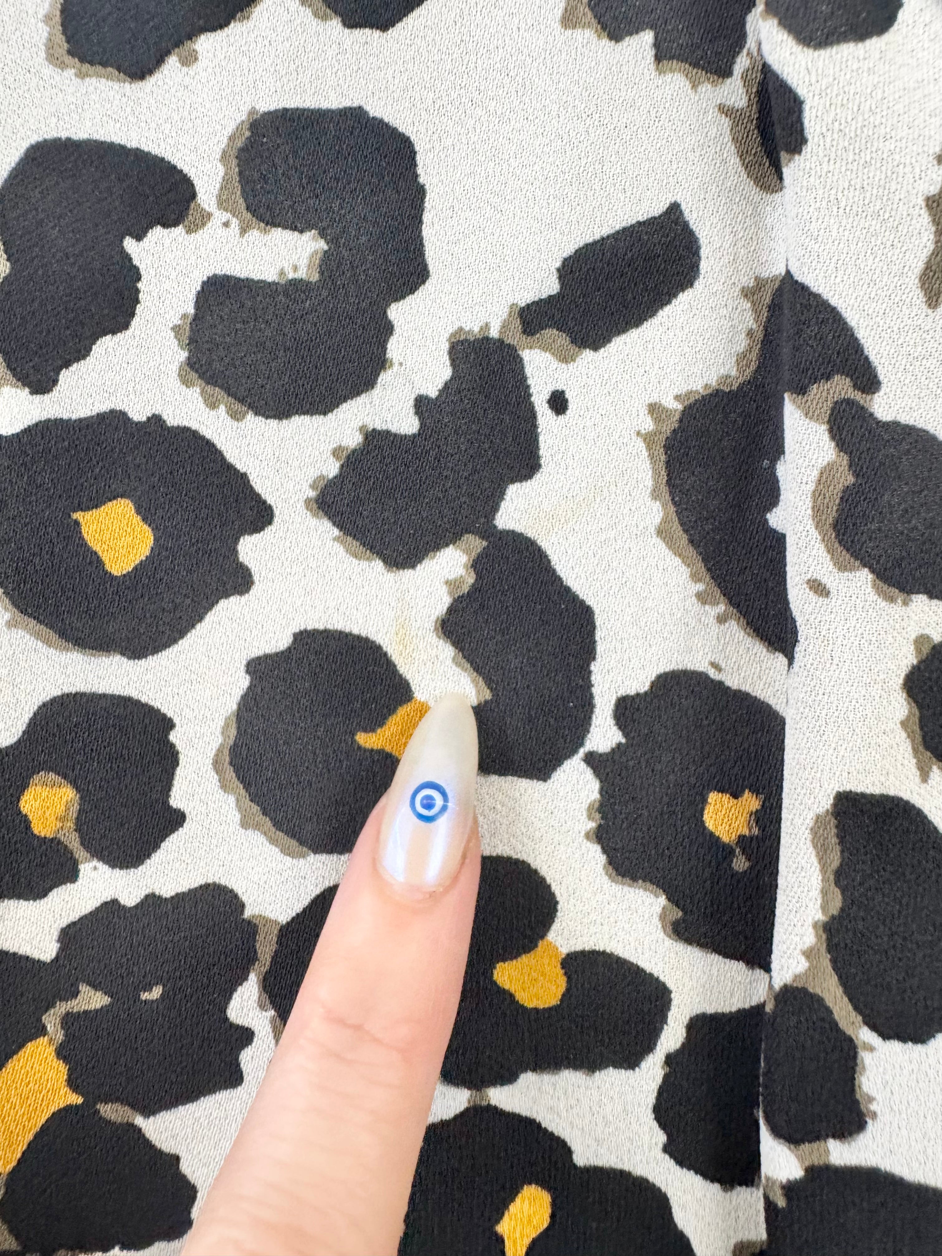 Karina Grimaldi Leopard Print Pattern Cut Out Dress - AU10