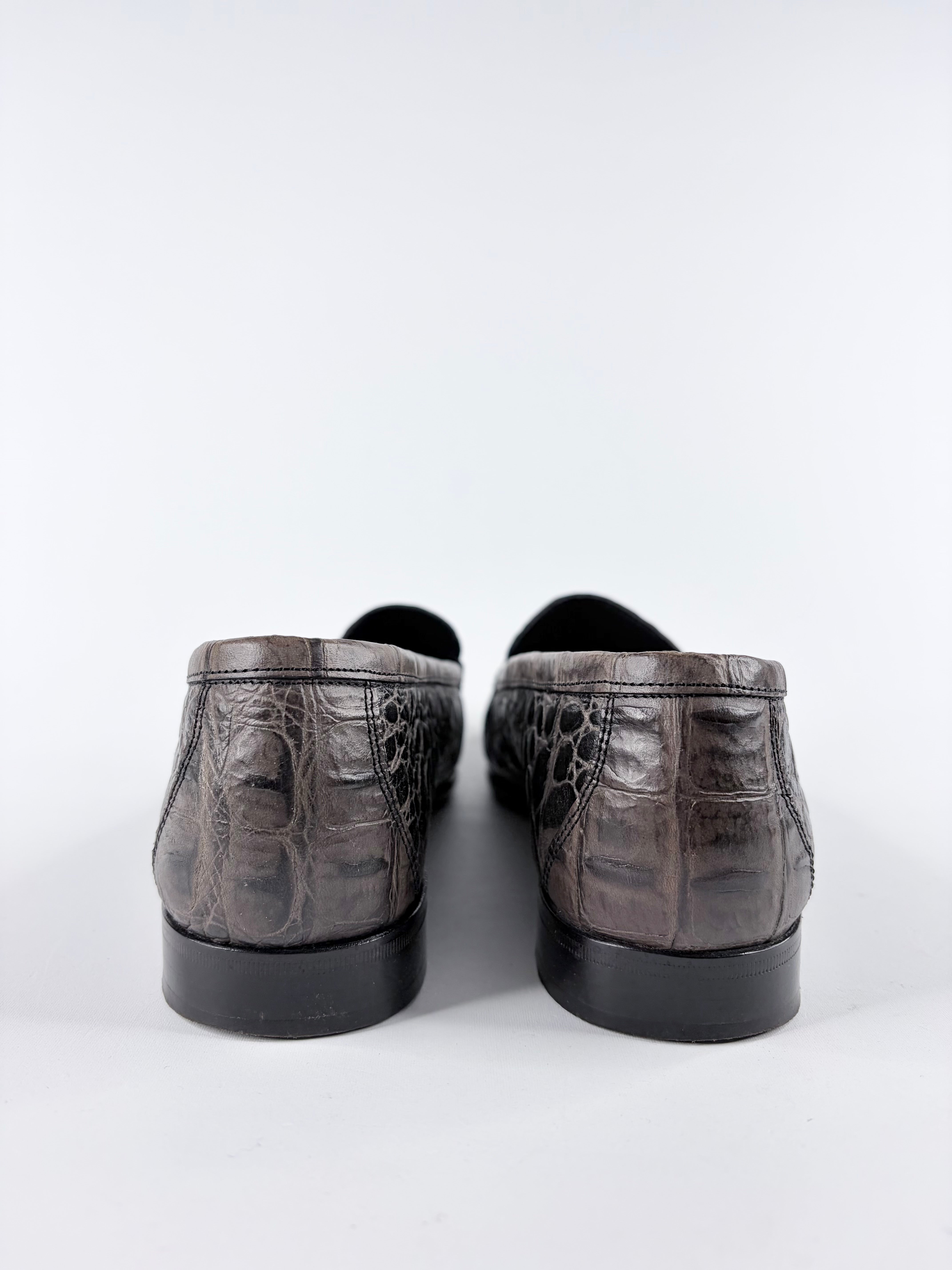 Escada Croc Textured Loafers - EU39