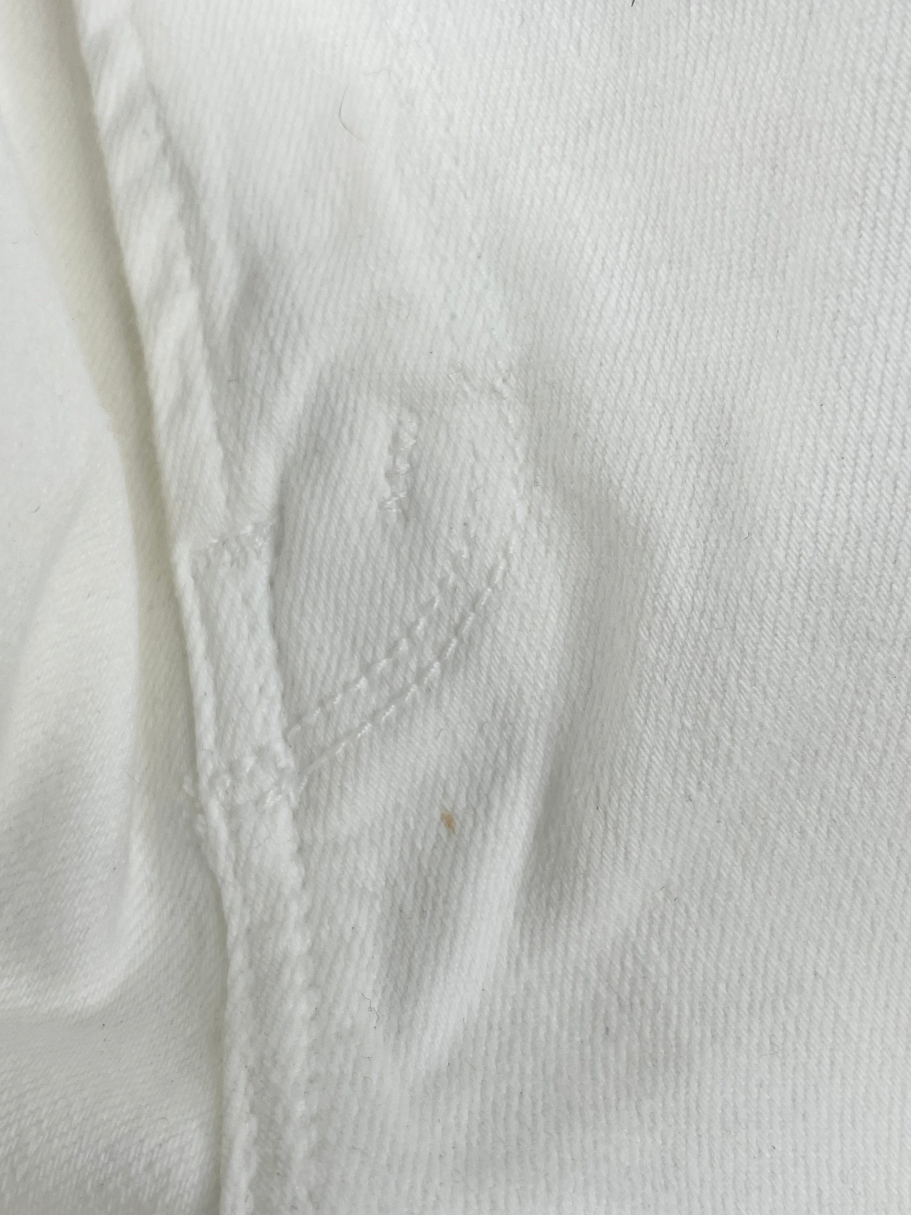 Mother White Frayed Ankle 'Dazzler' Mid Rise Jeans - 29