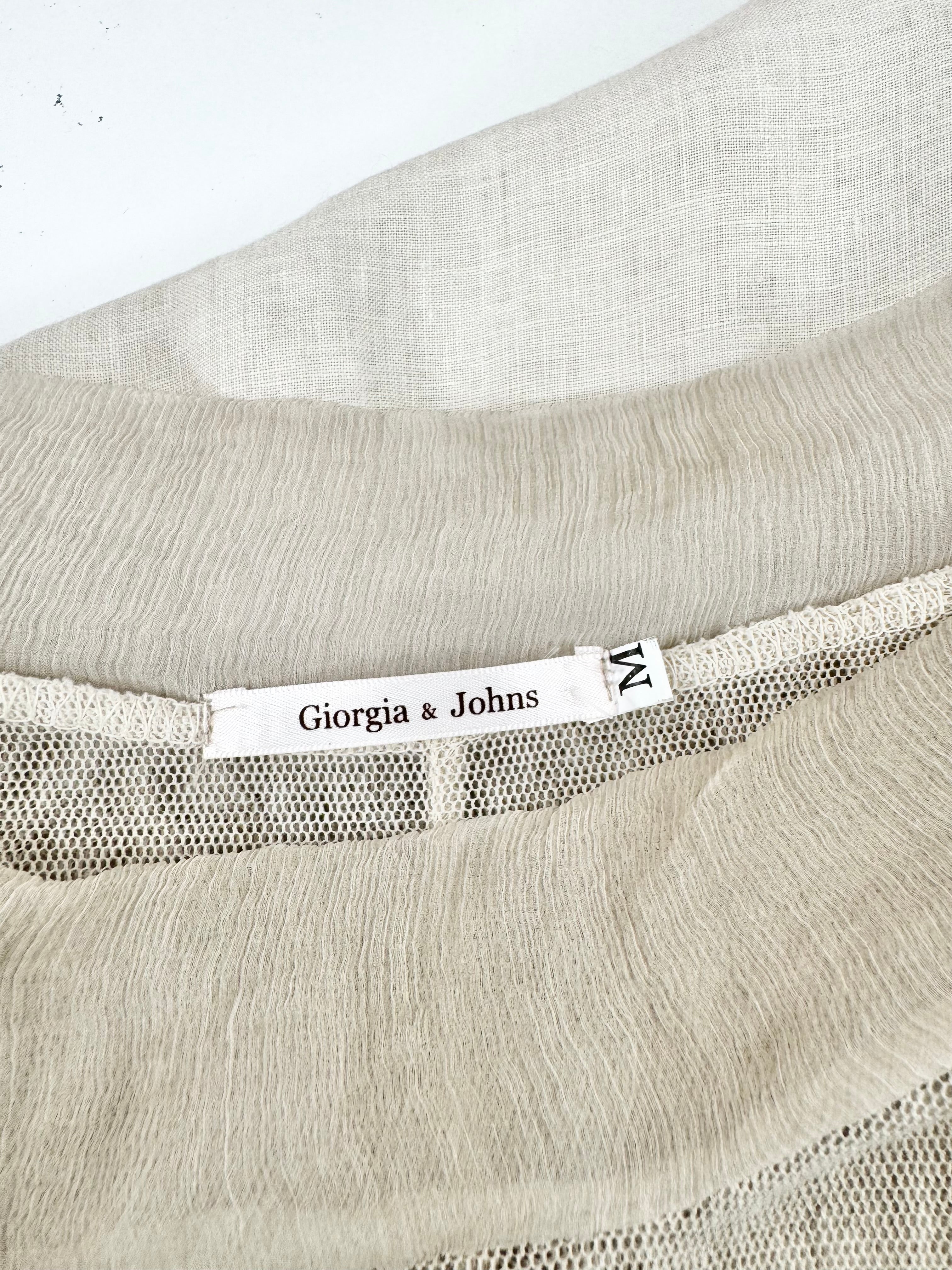 Giorgia + Johns Fawn Mesh Contrast Midi Dress - AU10/12