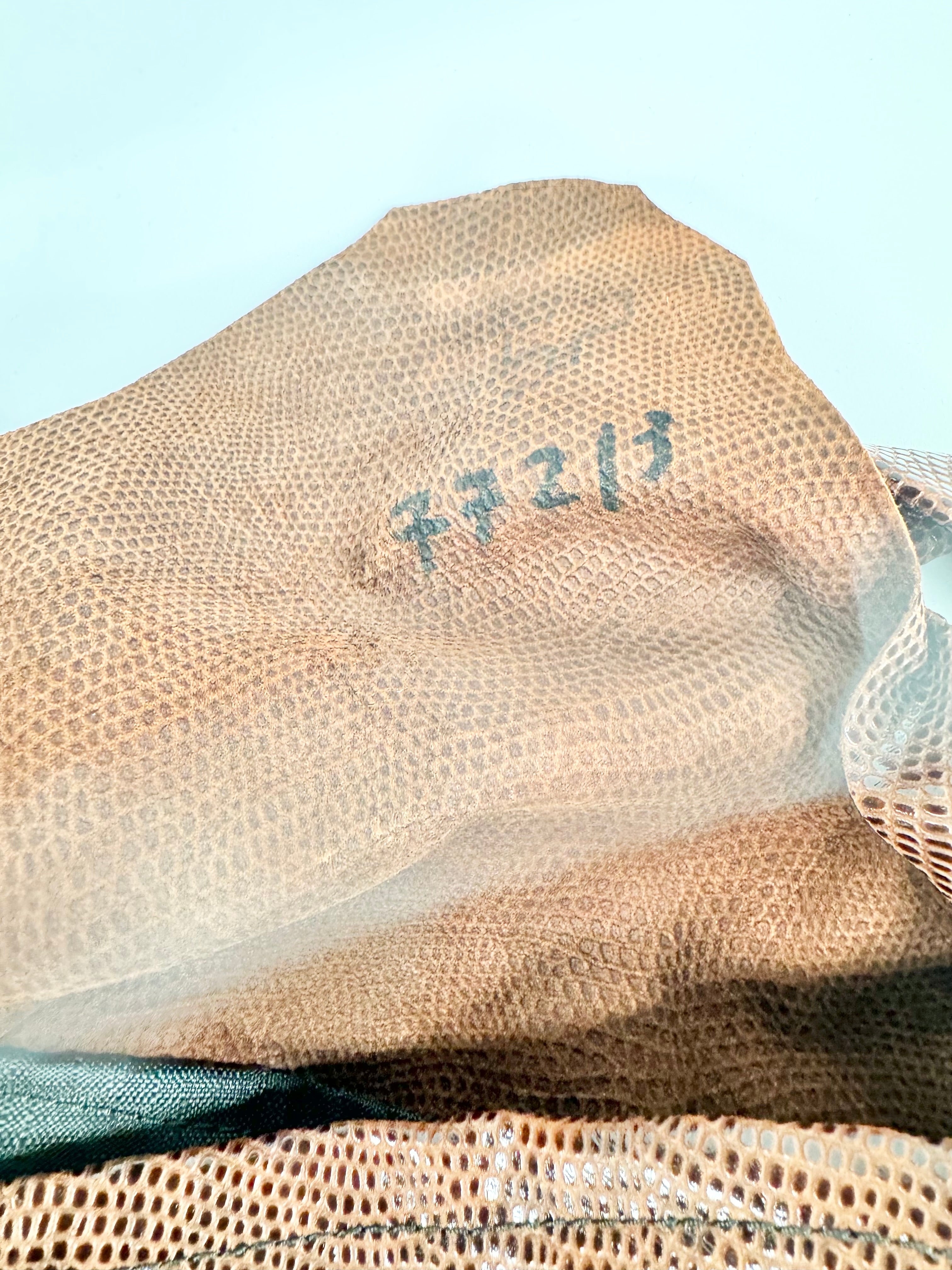 Hand Made Snake Print Embossed Bag