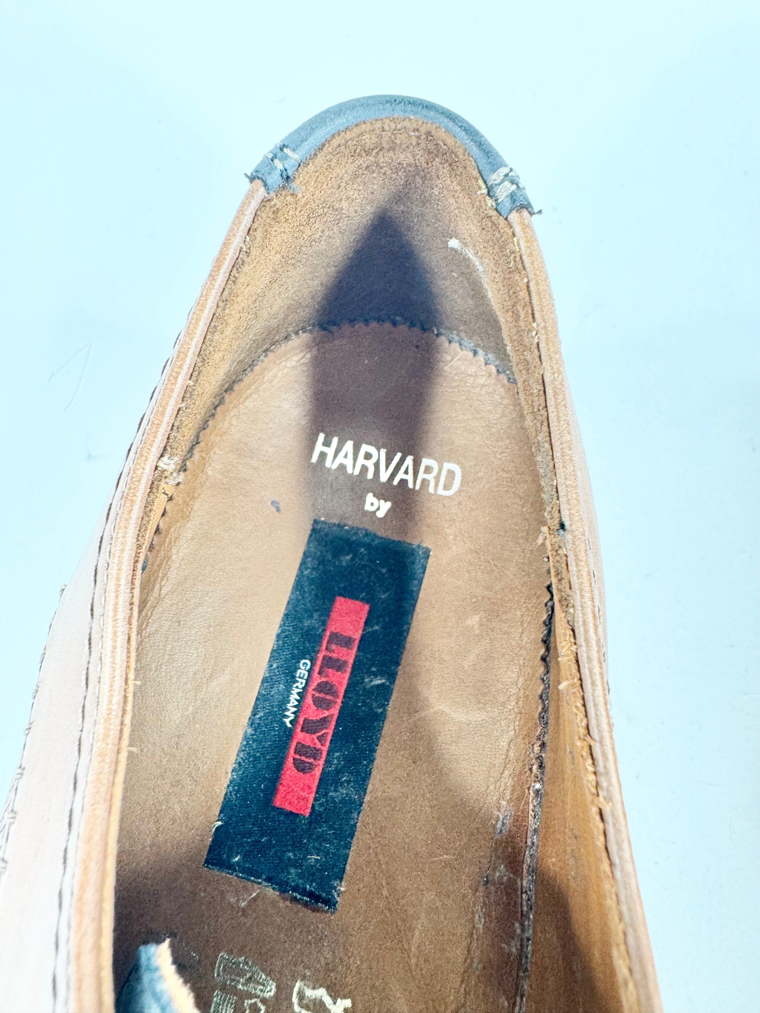 Harvard by Lloyd Germany Dark Tan Textured Lace Ups - EU41