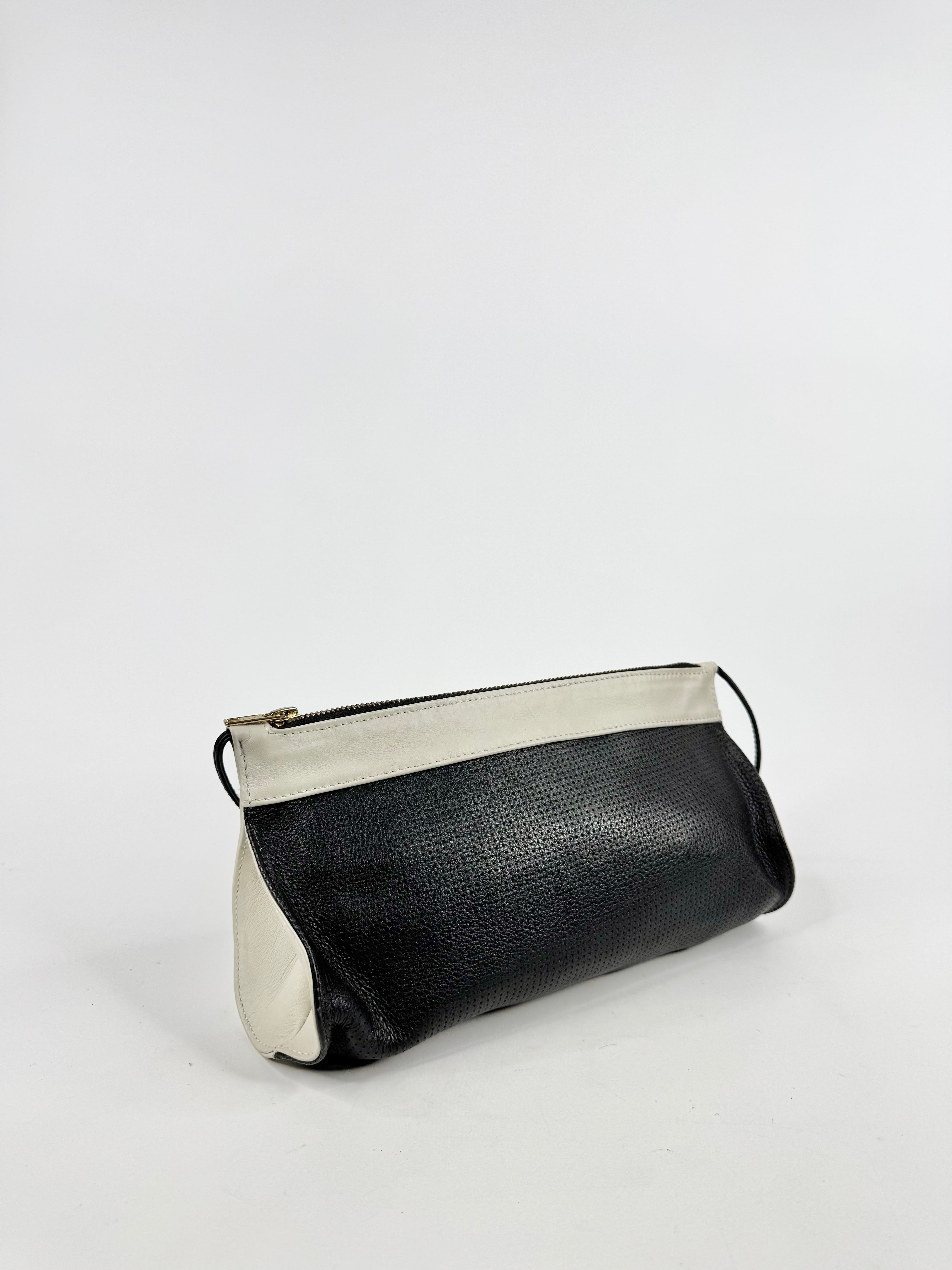 A-Esque Black & Cream Mini Cross Body Bag