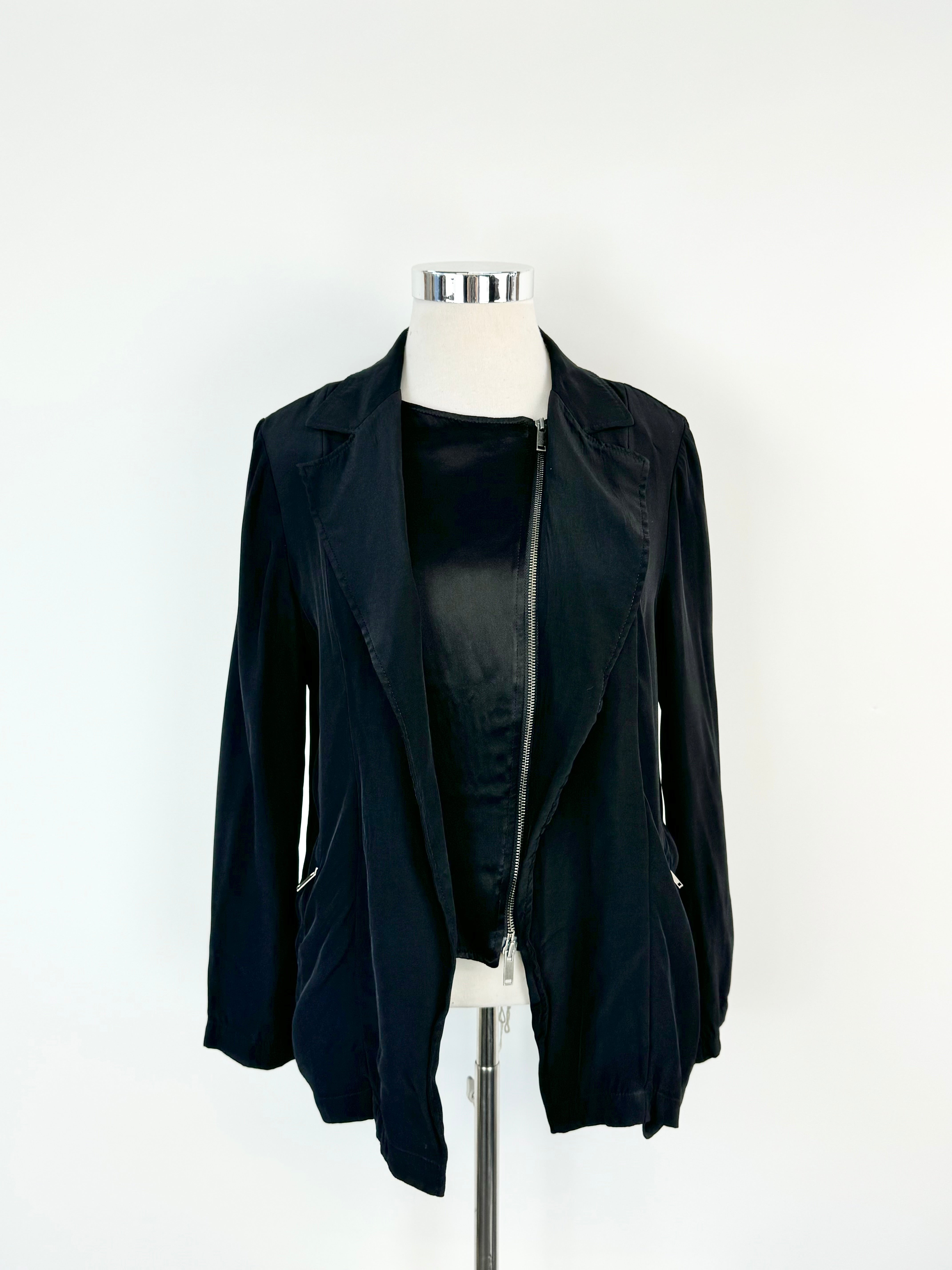Pure DKNY Black Zippered Jacket - AU12