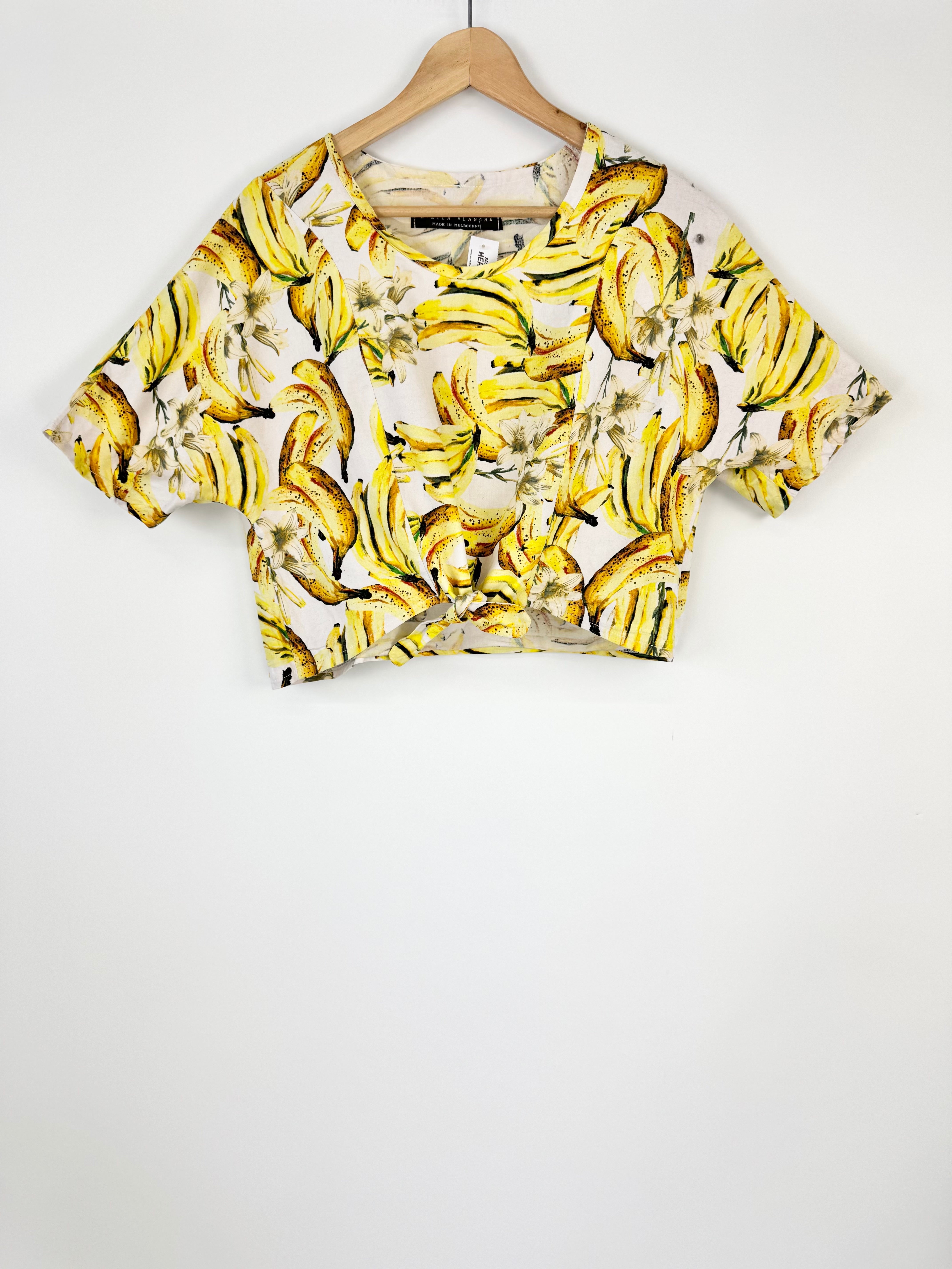 Stella Blanche Banna Pattern Crop Top - AU10