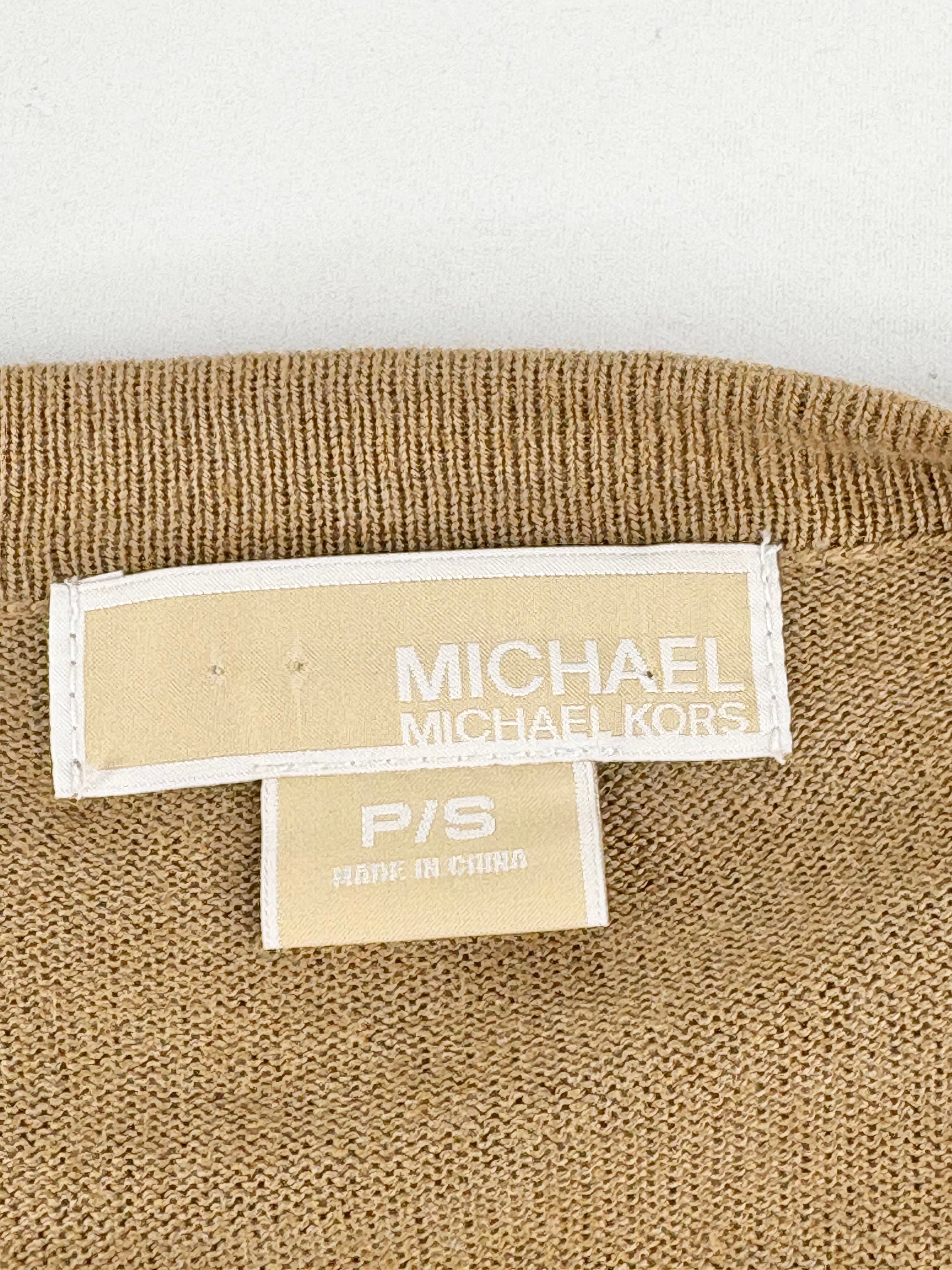 Michael by Michael Kors Gold Sequined Cardigan - AU8