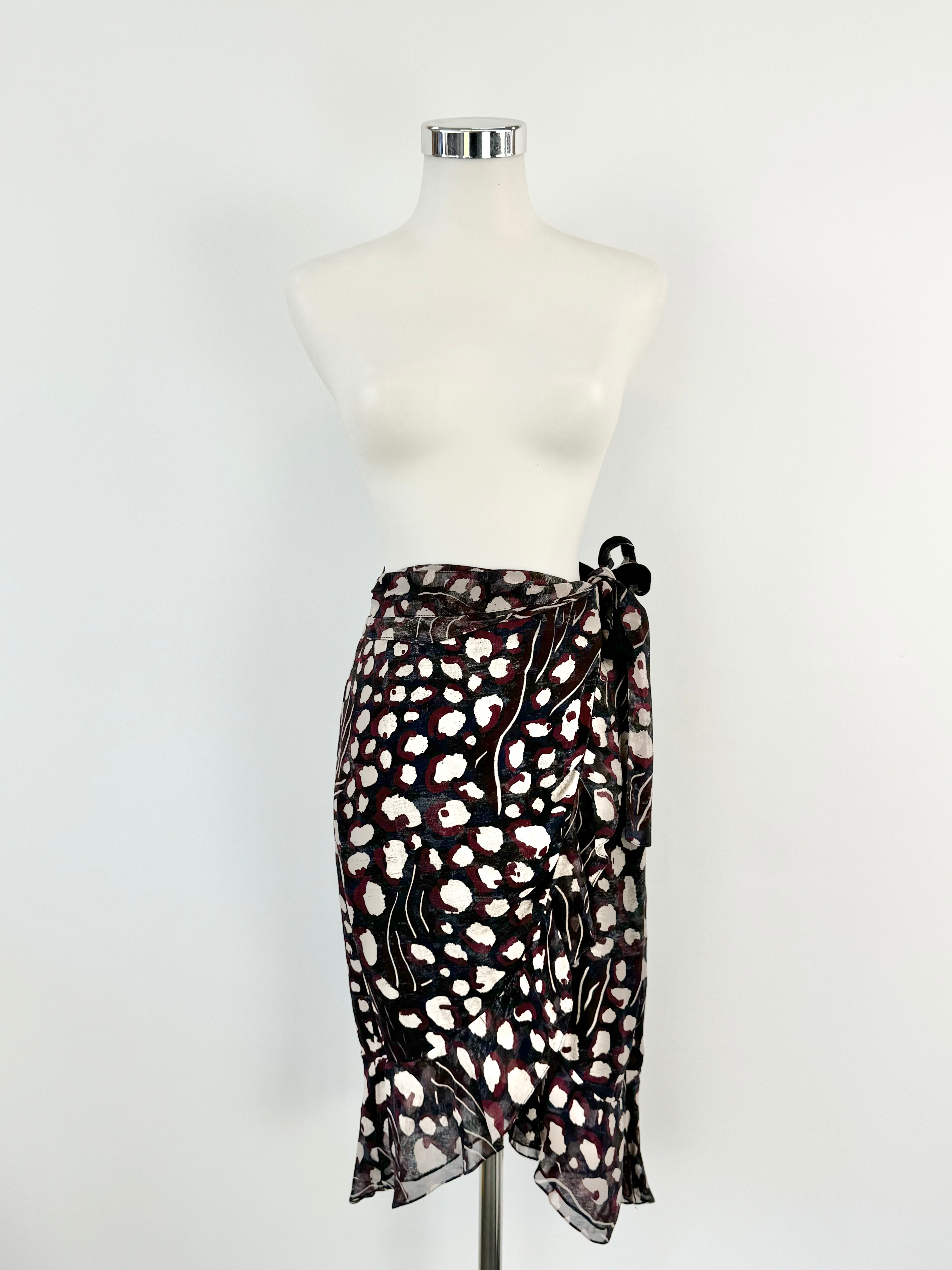 Iro Floral Wrap Mini Skirt - AU6/8