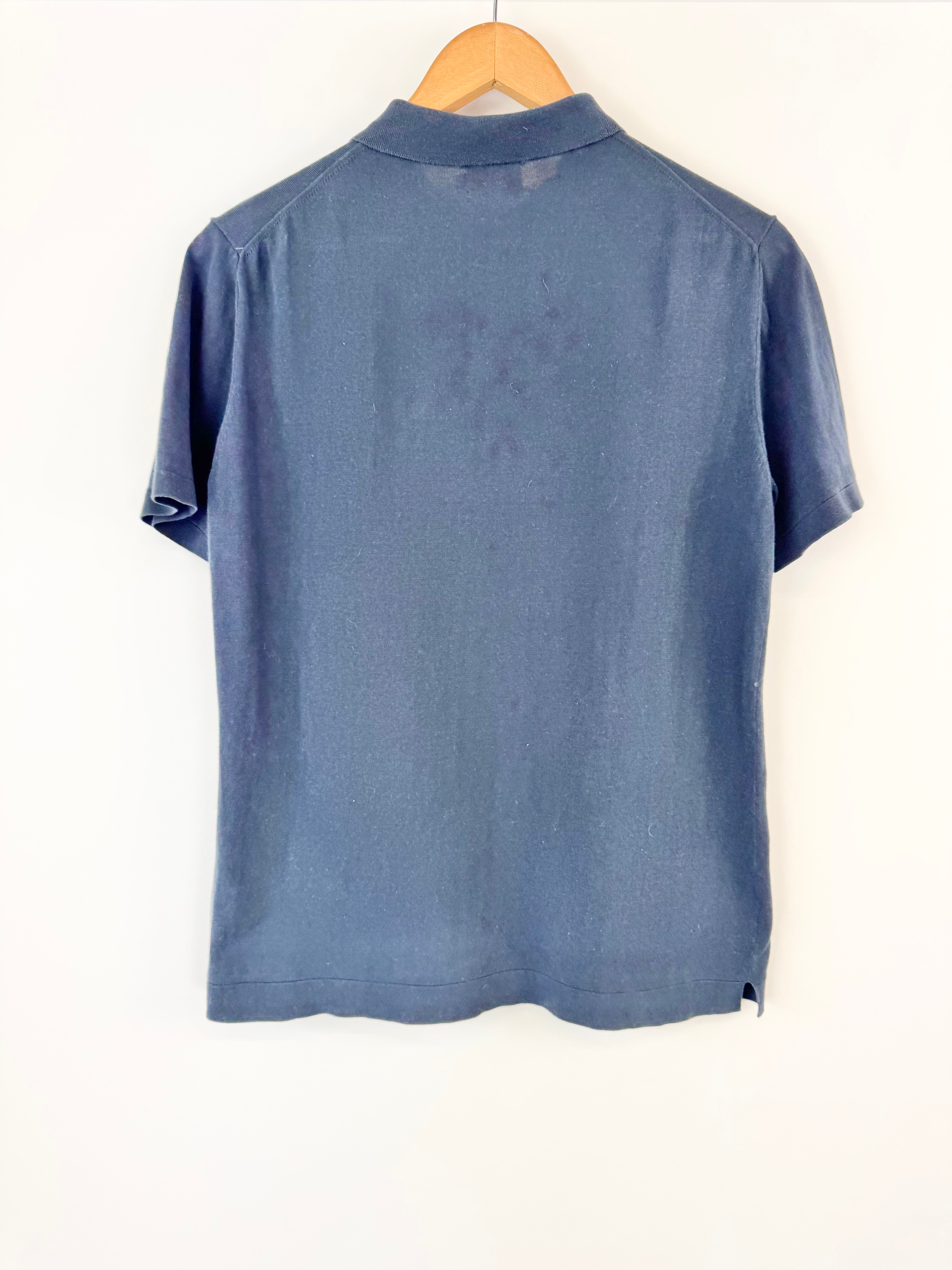 P Johnson Navy Cotton T-Shirt - AU8