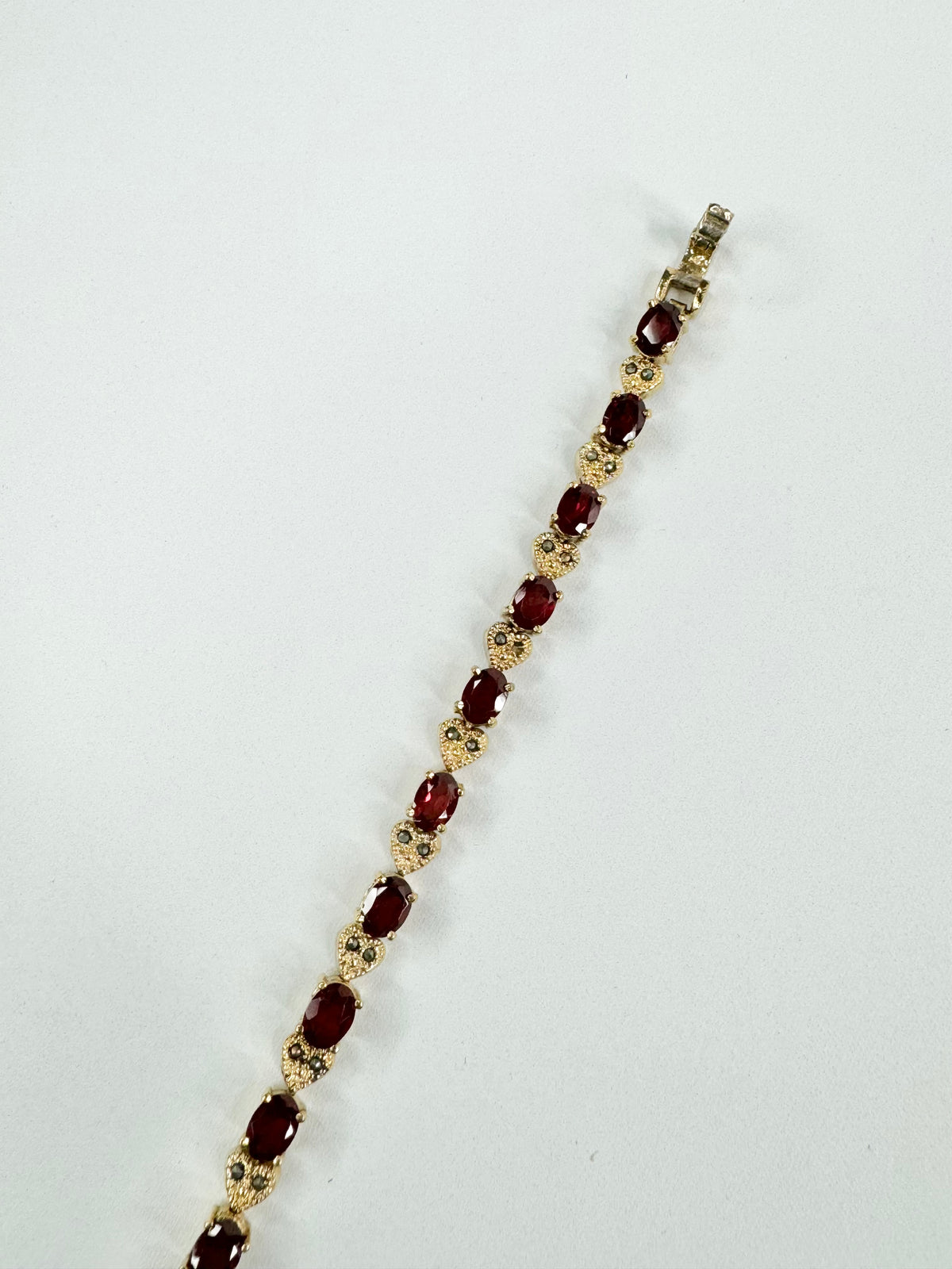 Red Gem & Heart Bracelet