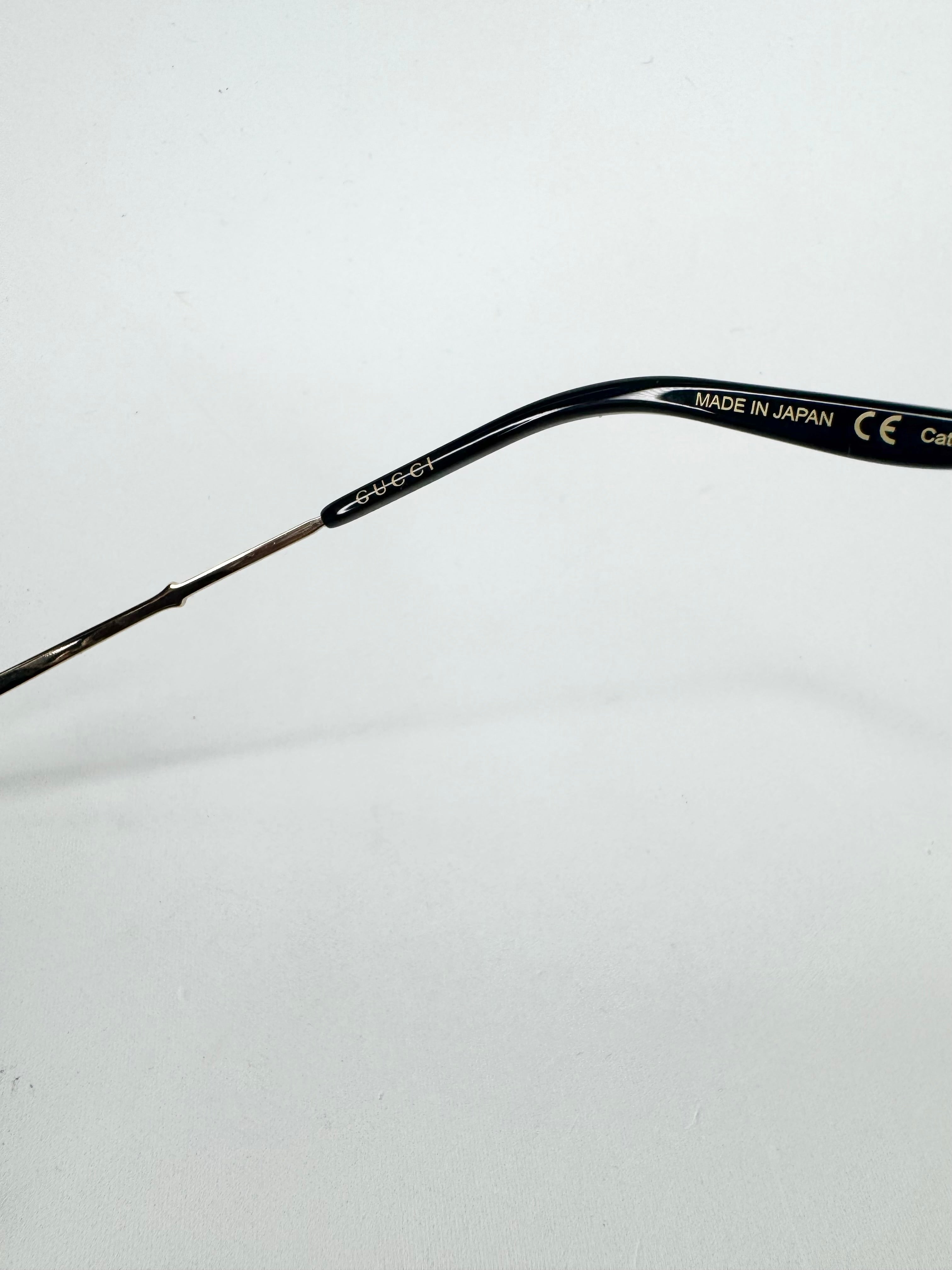 Gucci GG0672S Black & Gold Aviator Sunglasses