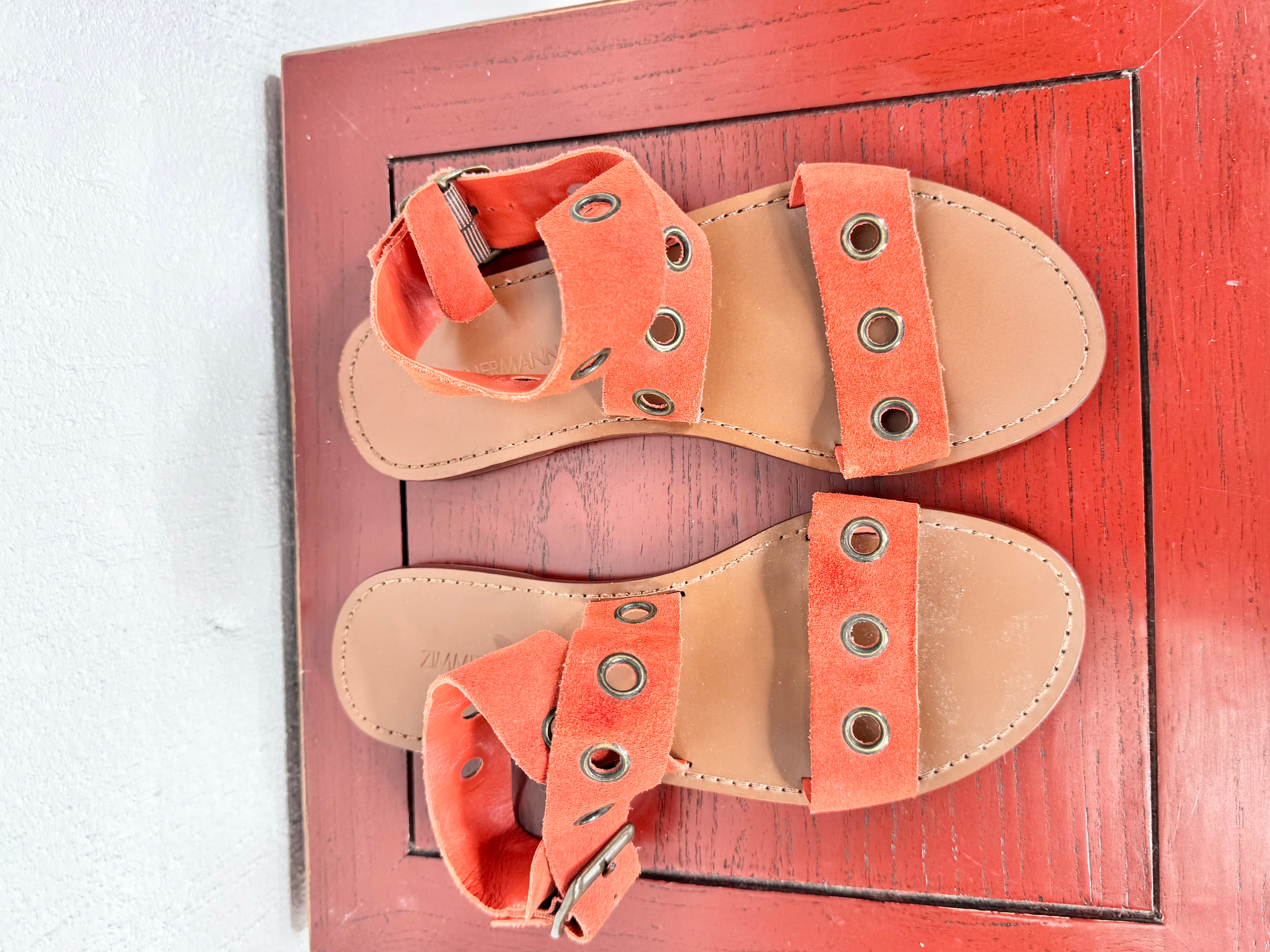 Zimmermann Dark Coral Sandals - EU37