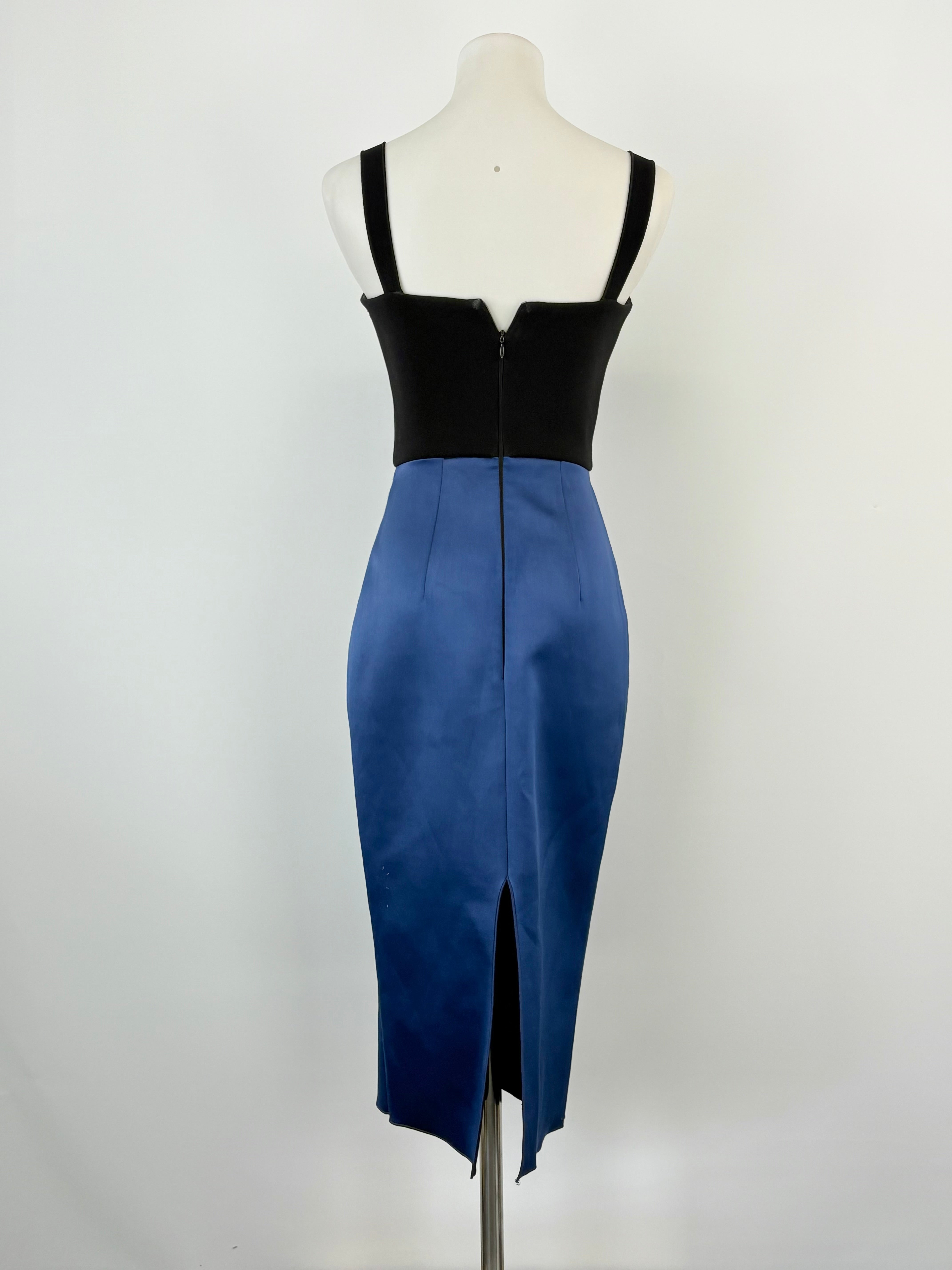Yeojin Bae Black & Navy Blue Two-Tone Strap Dress - AU6/8