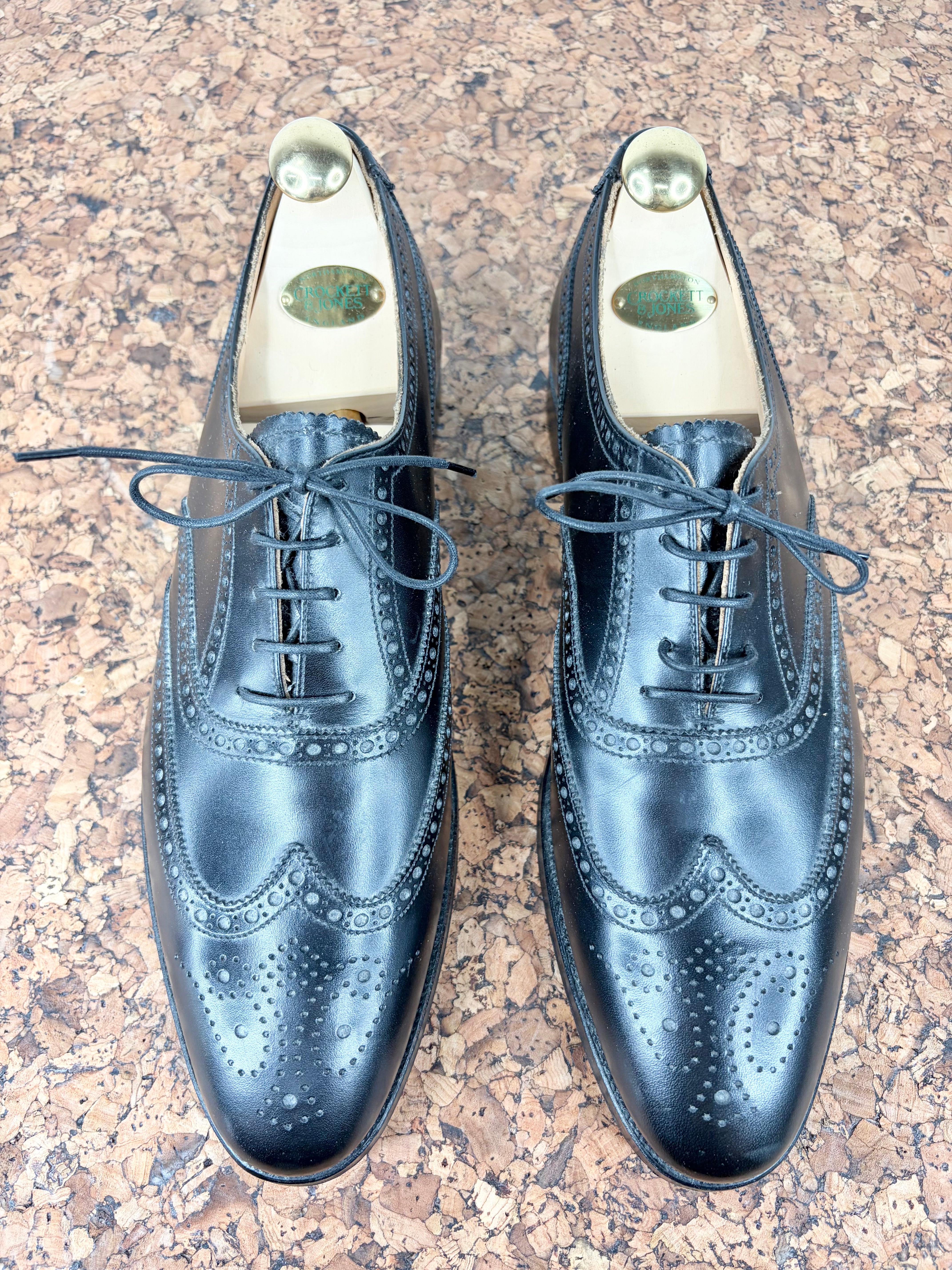 Crockett & Jones Black 'Finsbury' Black Calf Oxfords NWT - EU43.5
