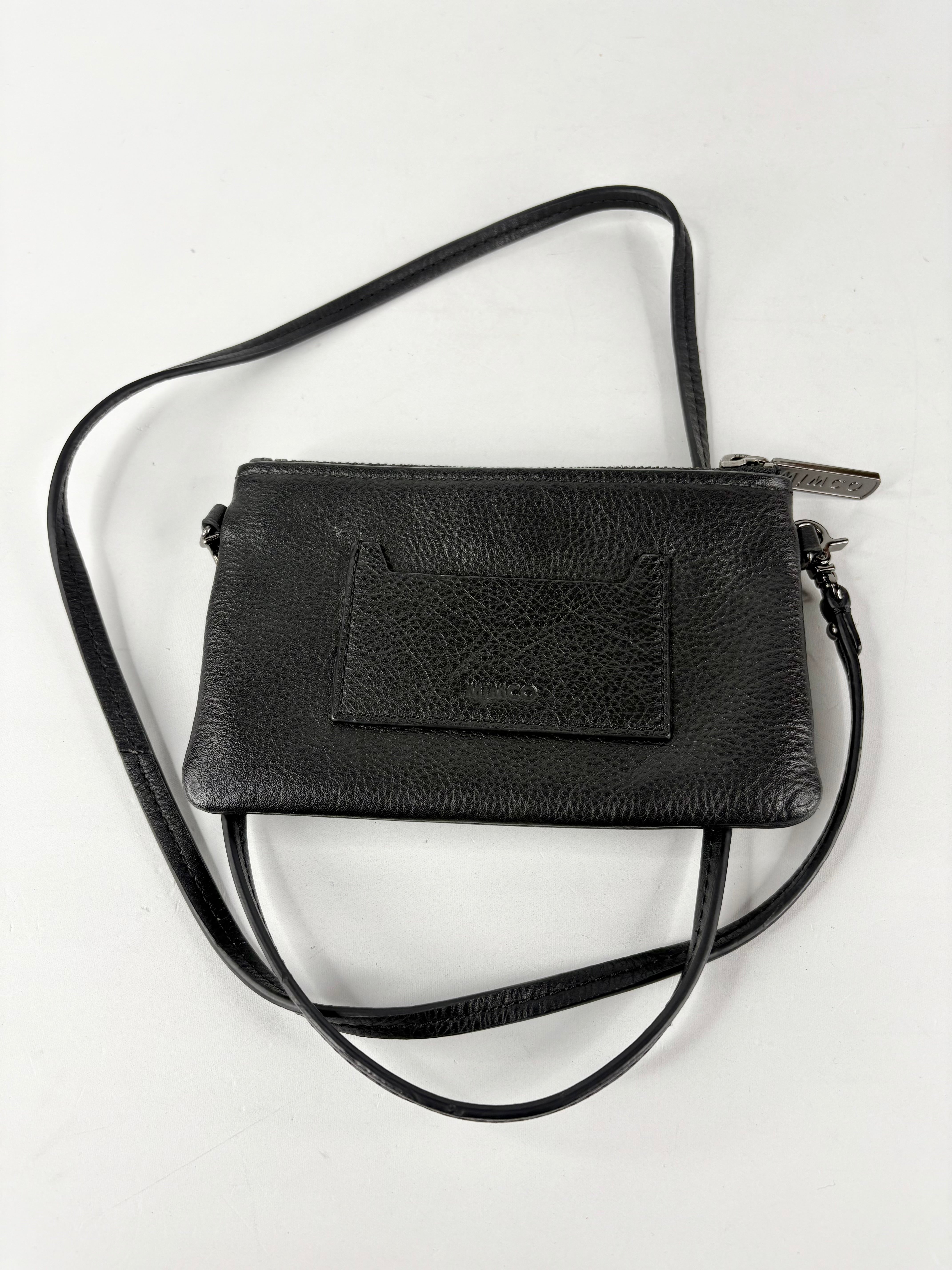 Mimco Black Leather 'Classico' Small Pouch